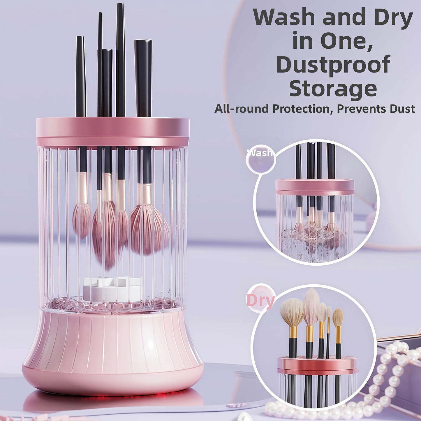 Electric Makeup Brush Cleaner- 7000 RPM USB Automatic Makeup Brush Cleaner Machine Set for Makeup Brush and Sponges