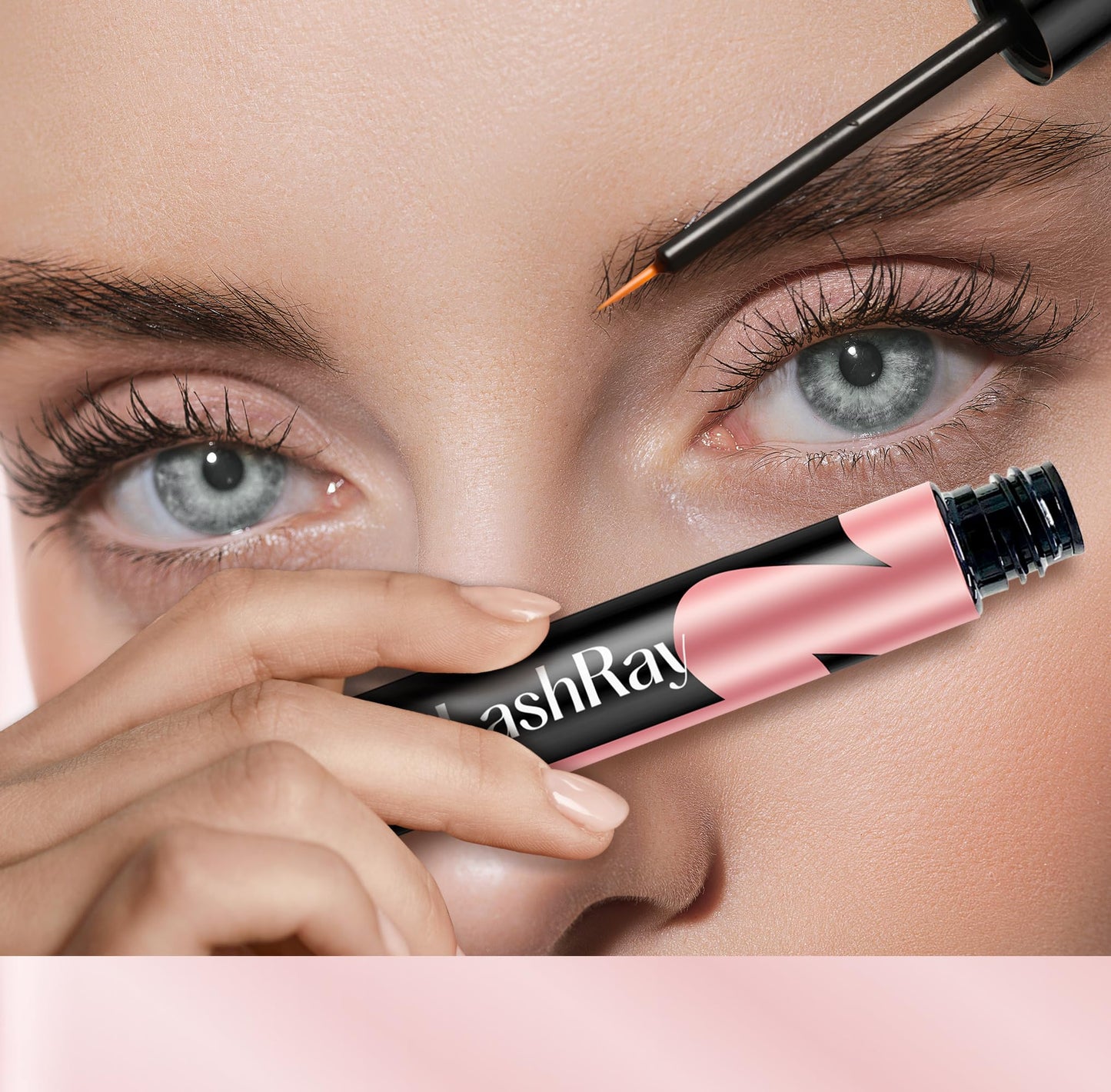 Advanced Lash Serum for Eyelash Growth: LashRay Eye Lash Enhancing Serum to Grow Longer Thicker Eyelashes for Women, 0.1 oz