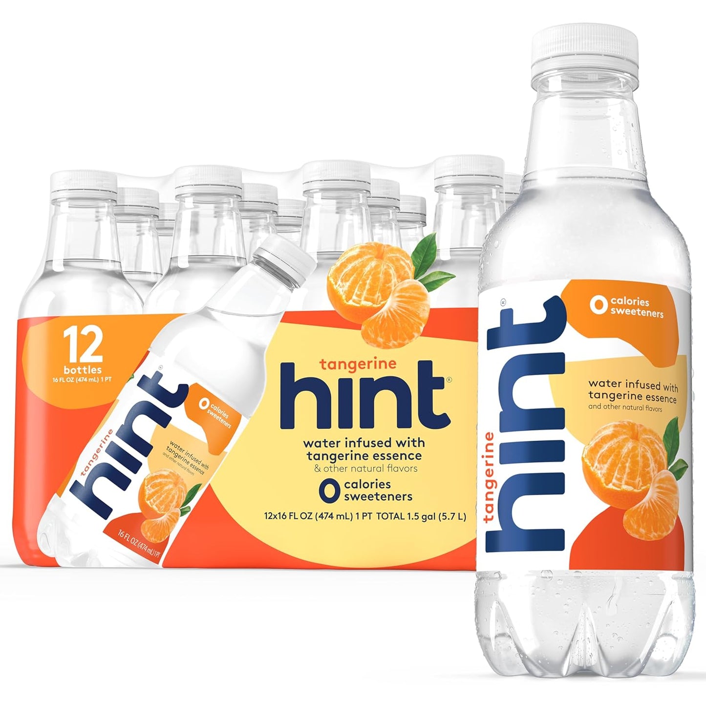 Hint Infused Bottled Water Variety Pack - Sugar-Free, Zero Calorie Natural Flavors | 16 Fl Oz (Pack of 12)