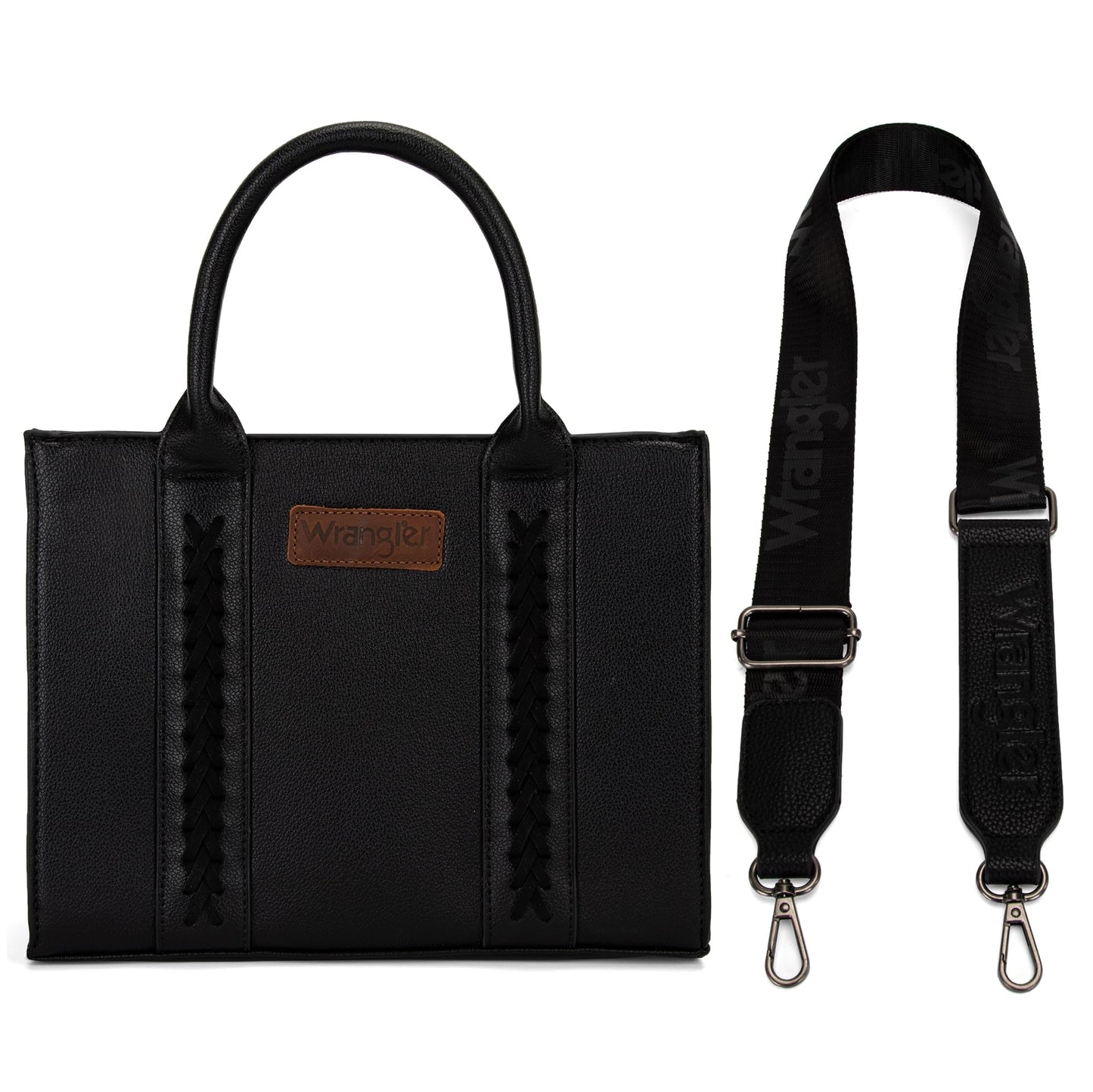 Wrangler Purses for Women Tote Bag Satchel Shoulder Top Handle Handbags Leather Medium Designer Cute Bags for Gift Travel Work Ladies WG70-8120DBK