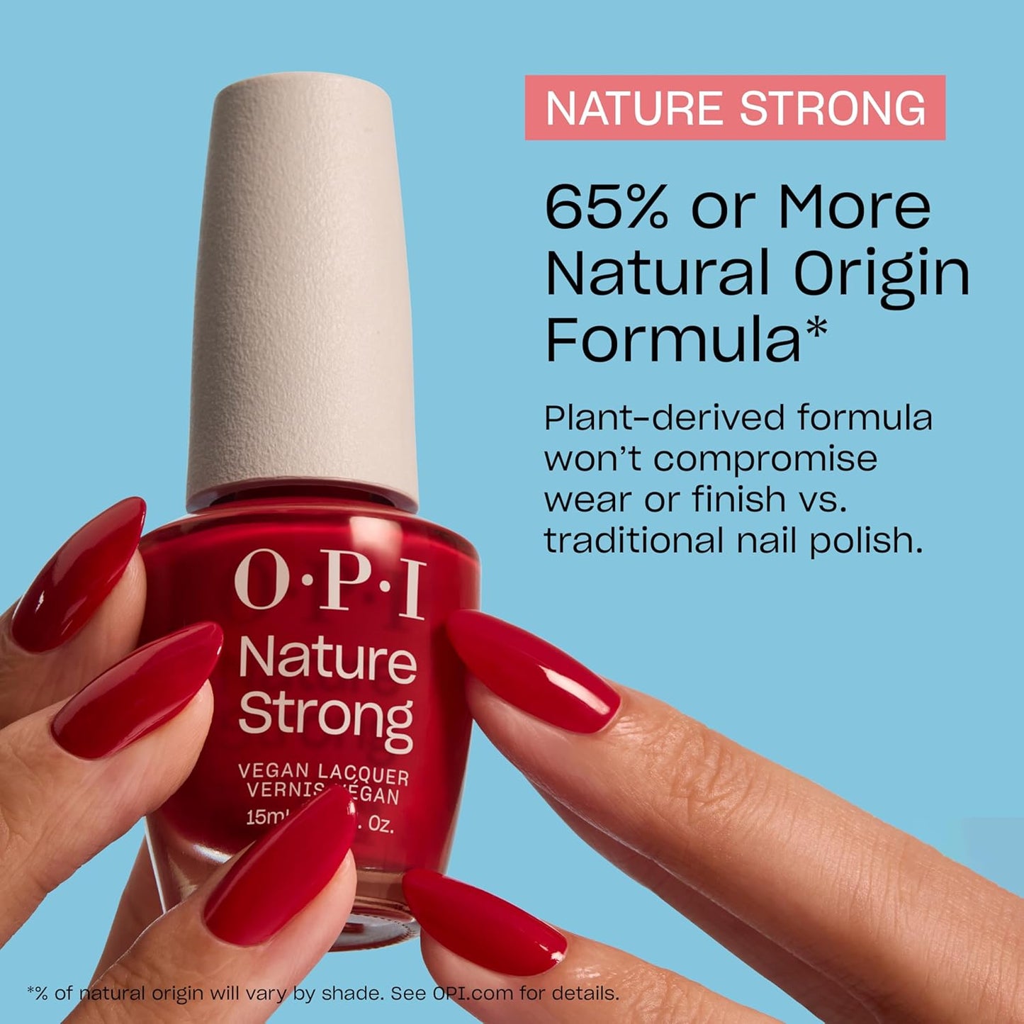 OPI Nature Strong 3-Step Nail Care System - Botanical Base Coat, Top Coat & Vibrant Colors | Eco-Friendly & Vegan