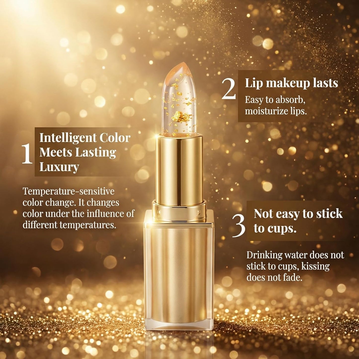 Color Changing Lipstick - 2PCS pH Adjusting Formula for Women | Long-Lasting, Moisturizing & Clear