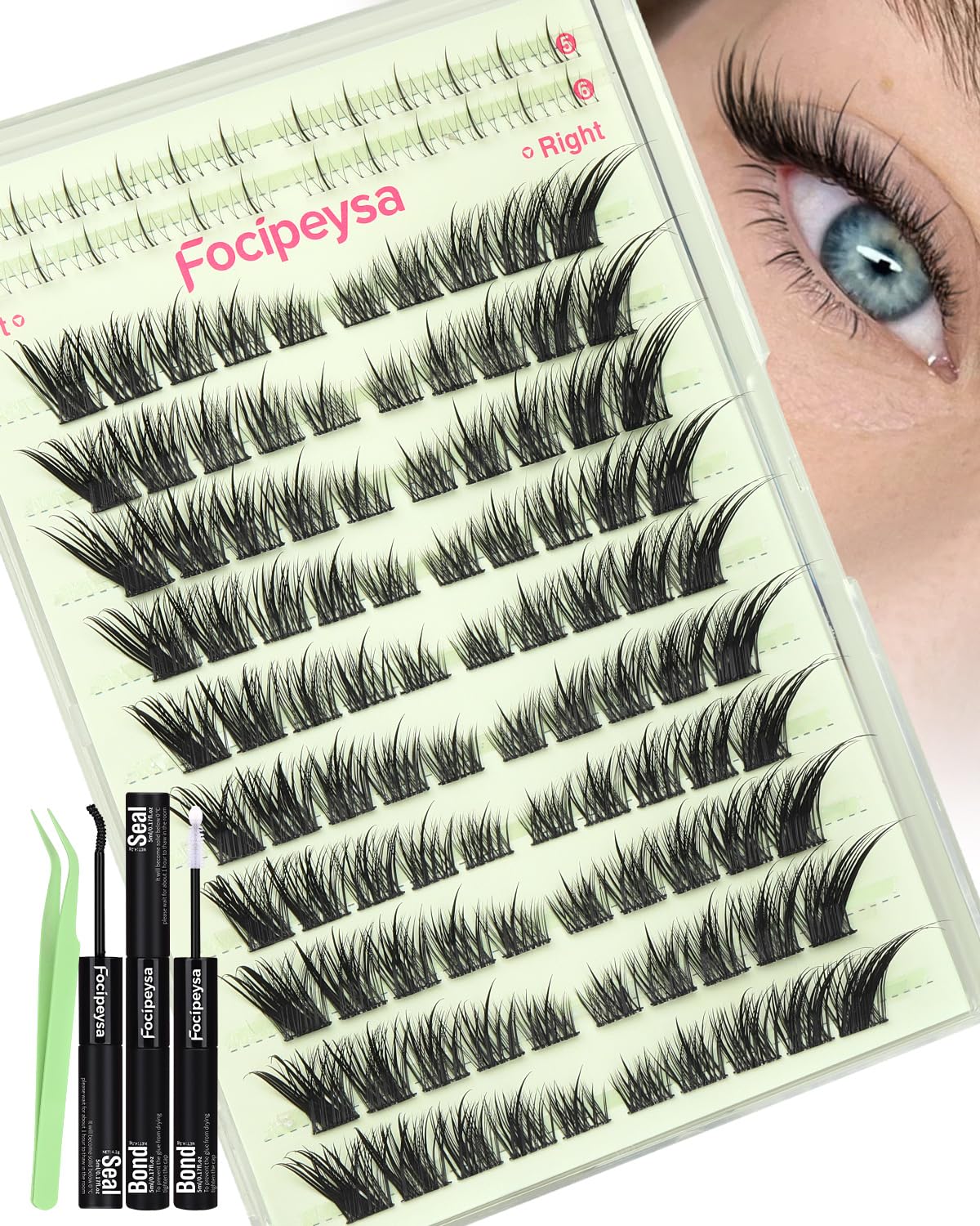 Fox Lash Clusters - Natural Wispy Eyelash Extensions | Reusable 11-19mm DIY Individual Lashes