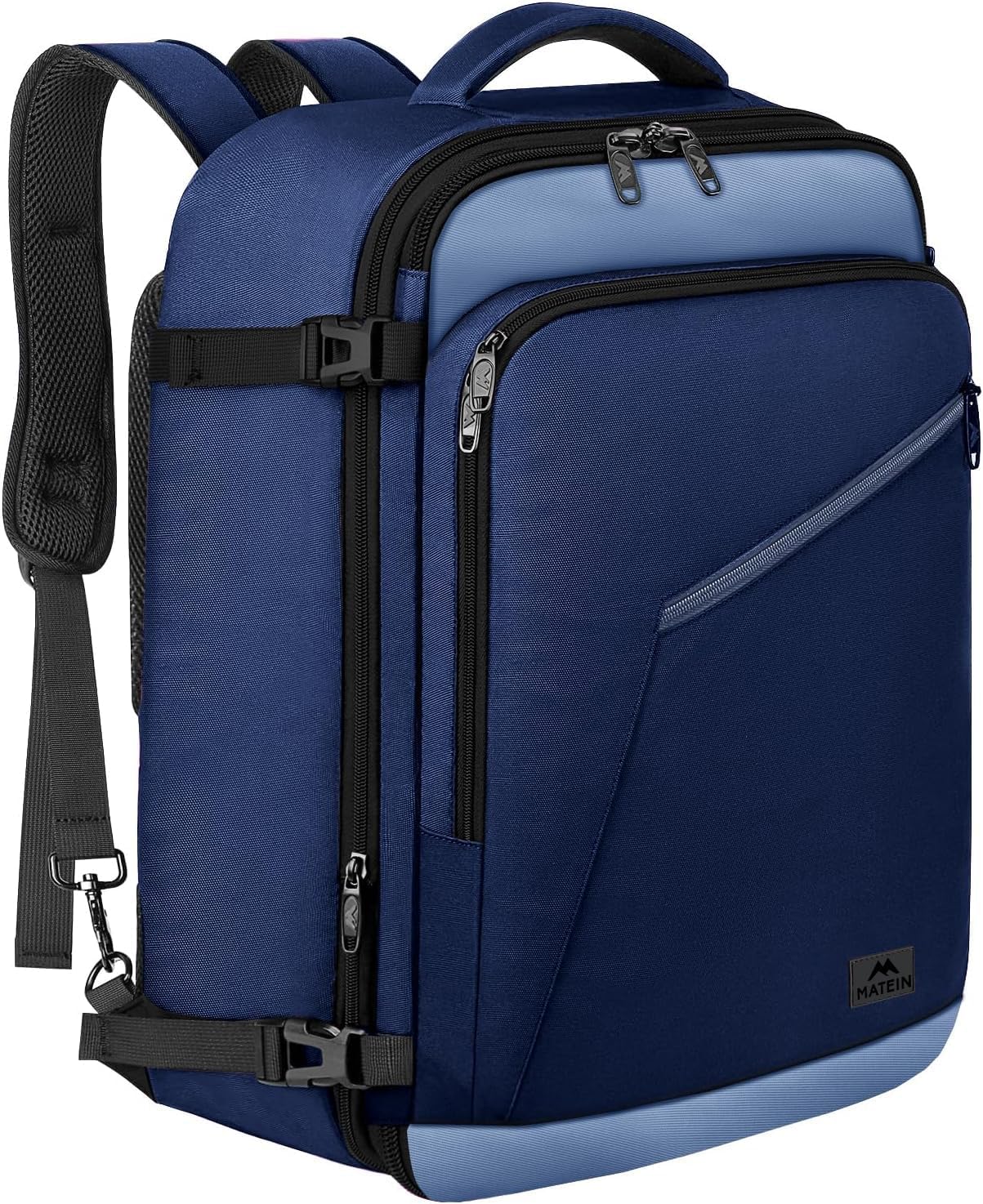 MATEIN Extra Large Carry-On Backpack - Expandable Airplane Approved Travel Bag for Men & Women | Water-Resistant 40L, Black