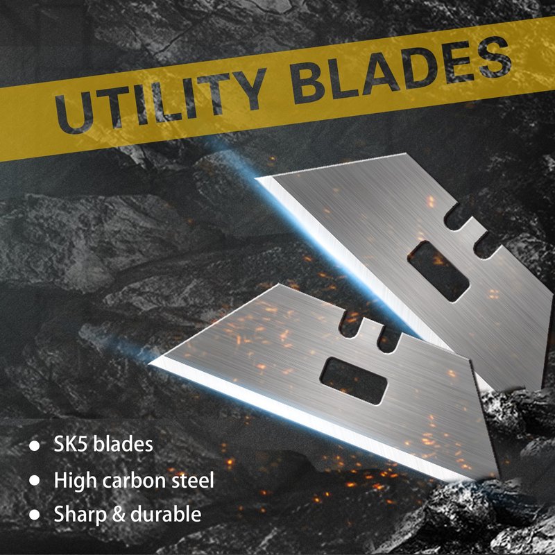 XW SK5 Replacement Blades for Scraper Utility Knife, Universal Utility Blades 50 pcs Pack