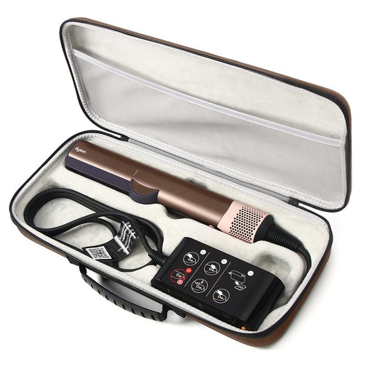 Guganas Hard travel Case Compatible with Dyson Airstrait Straightener, Carrying storage Bag for Airstrait HT01. (Brown)
