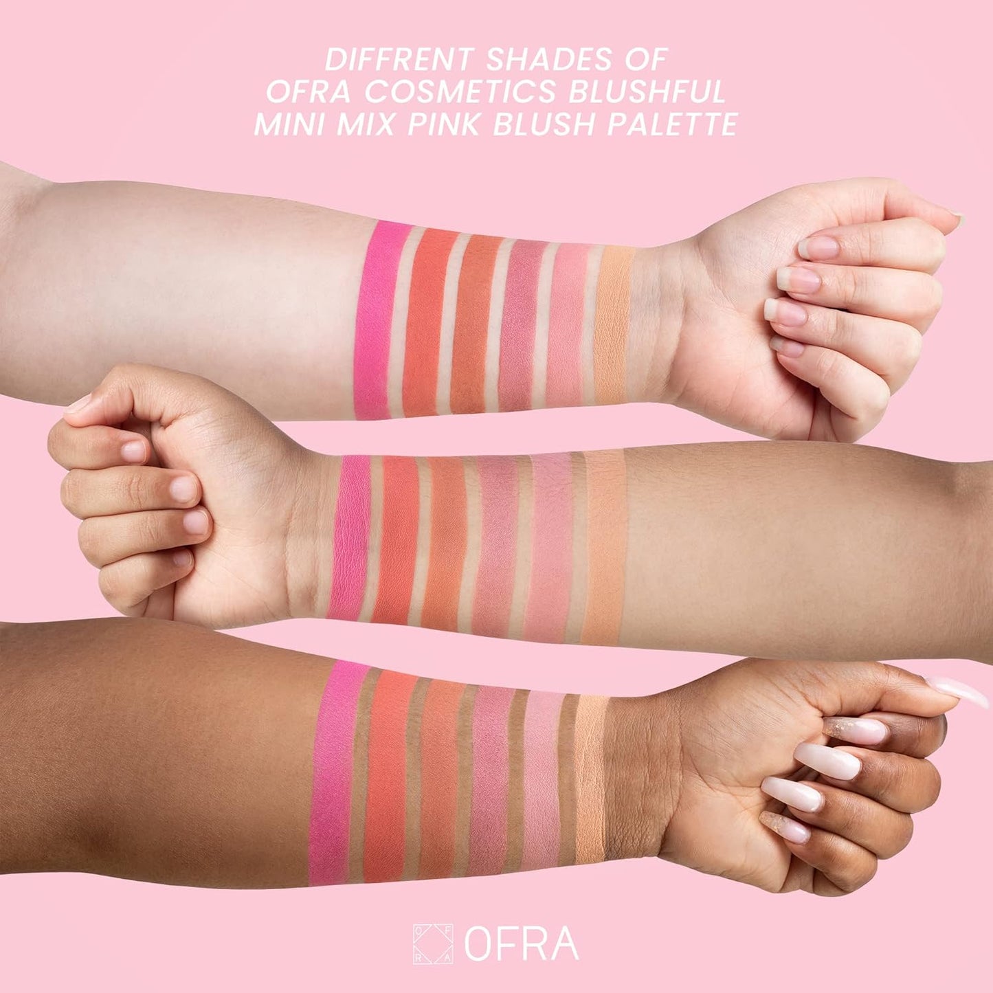 OFRA Face Palette - Blush & Highlighter Mini Travel Makeup Palette | Blushful Shade