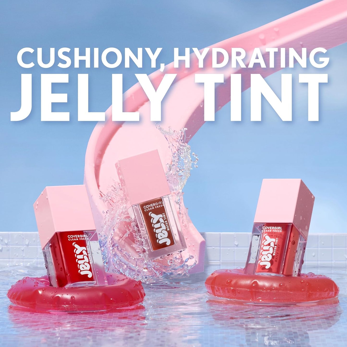 COVERGIRL Clean Fresh Jelly Water Tint | Hydrating Lip & Cheek Tint - 20 Cherry Burst (Cherry Red)