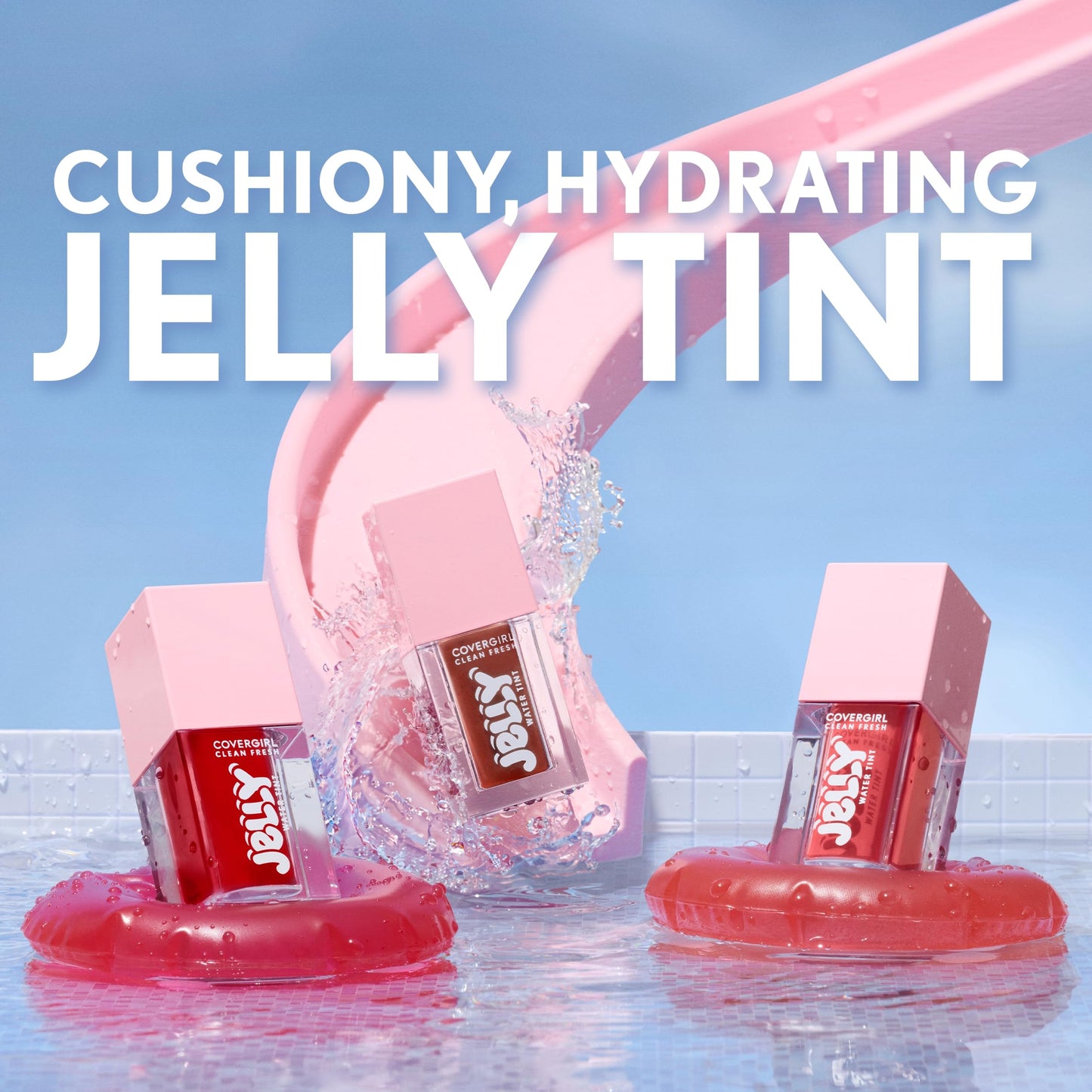 COVERGIRL Clean Fresh Jelly Water Tint, Lip & Cheek Tint, Transfer-Proof, Hydrating - 60 Berry Wiggle (Violet Plum)