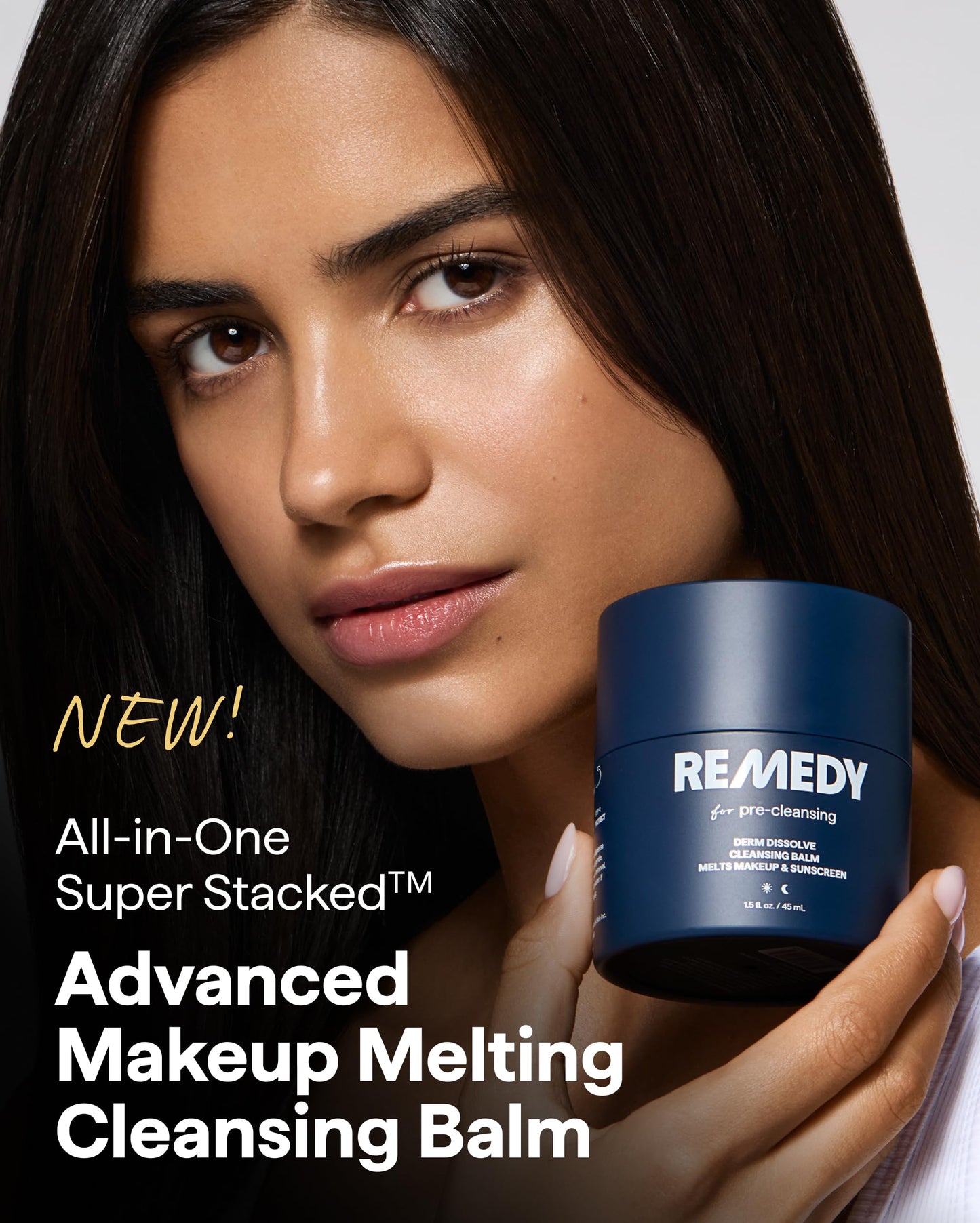 Remedy for Pre-Cleansing | Derm Dissolve Cleansing Balm | Melts Makeup and Sunscreen | Ceramides Safflower Lipids Centella | Fragrance Free| By Dermatologist Dr. Shah | 1.5 Fl Oz