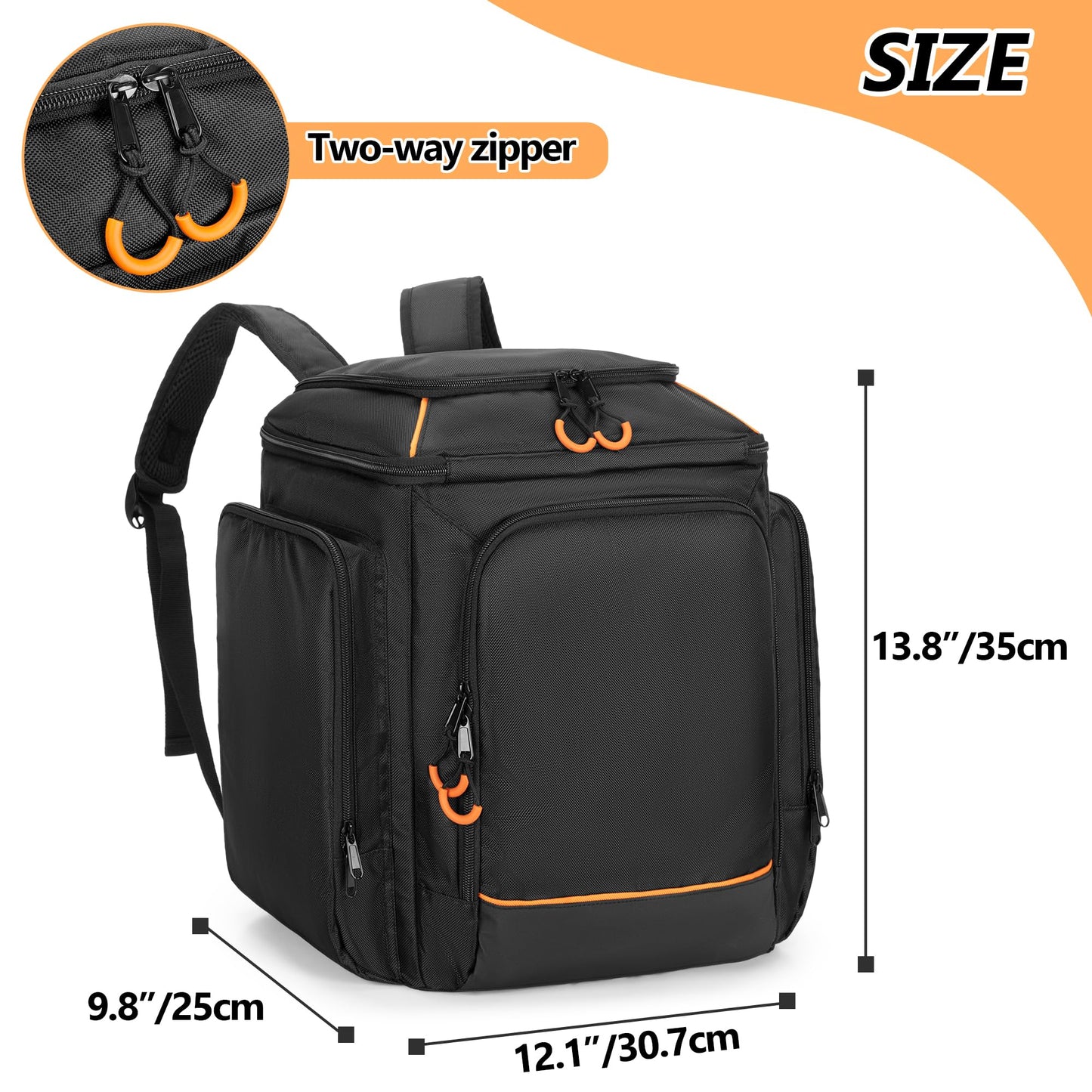 CURMIO Travel Carrying Case Backpack Compatible with Bose S1 Pro/ S1 Pro+ Portable Bluetooth Speaker, Bluetooth Speaker Bag with Shoulder Straps for Microphone, Charger, Cable (Patent Pending)