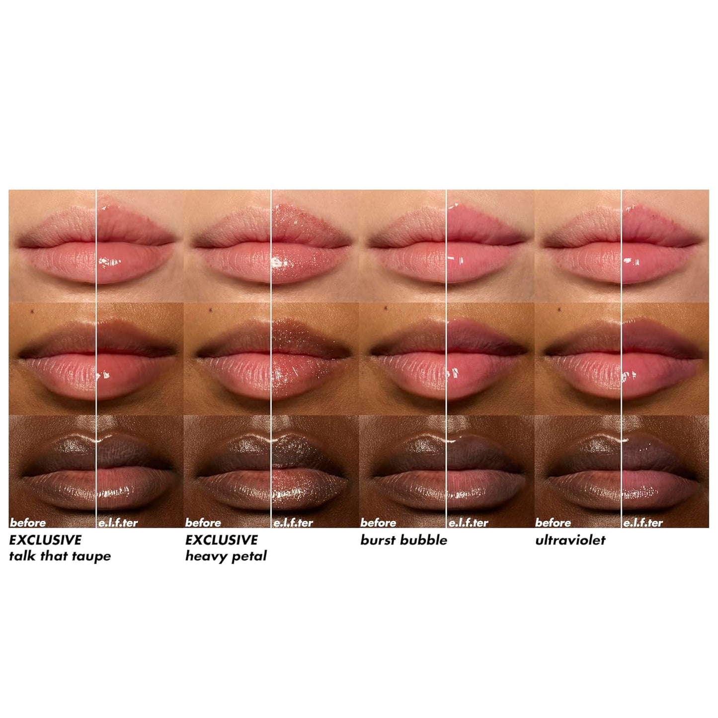 e.l.f. Glow Reviver Plumping Lip Oil Kit - Nourishing Tinted Oils for High-Shine Finish | Vegan, 4 Shades