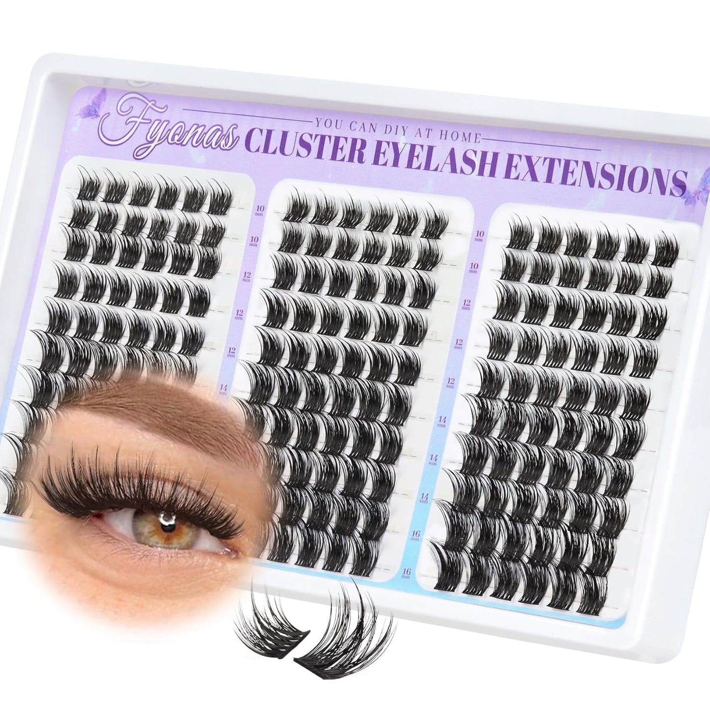 Manga Eyelash Clusters - Spiky Individual Lashes for Volume & Cosplay | 80Pcs C Curl