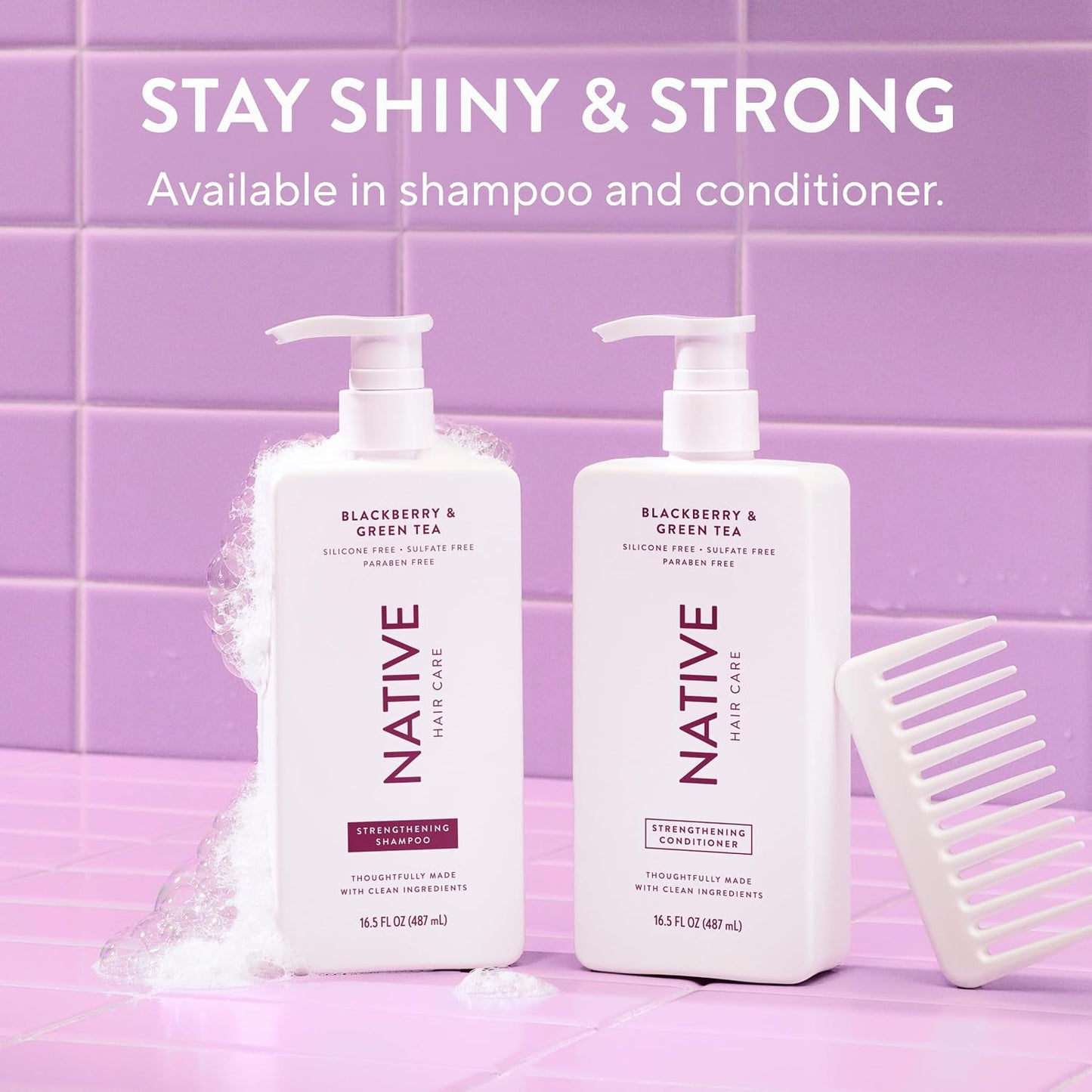 Strengthening Conditioner - Blackberry & Green Tea | 16.5 fl Oz for Healthy Hair
