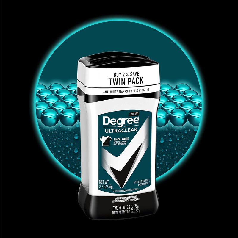 Degree Men Antiperspirant Deodorant - UltraClear Black+White | 72-Hour Sweat & Odor Protection, 2.7 oz (2 Count)