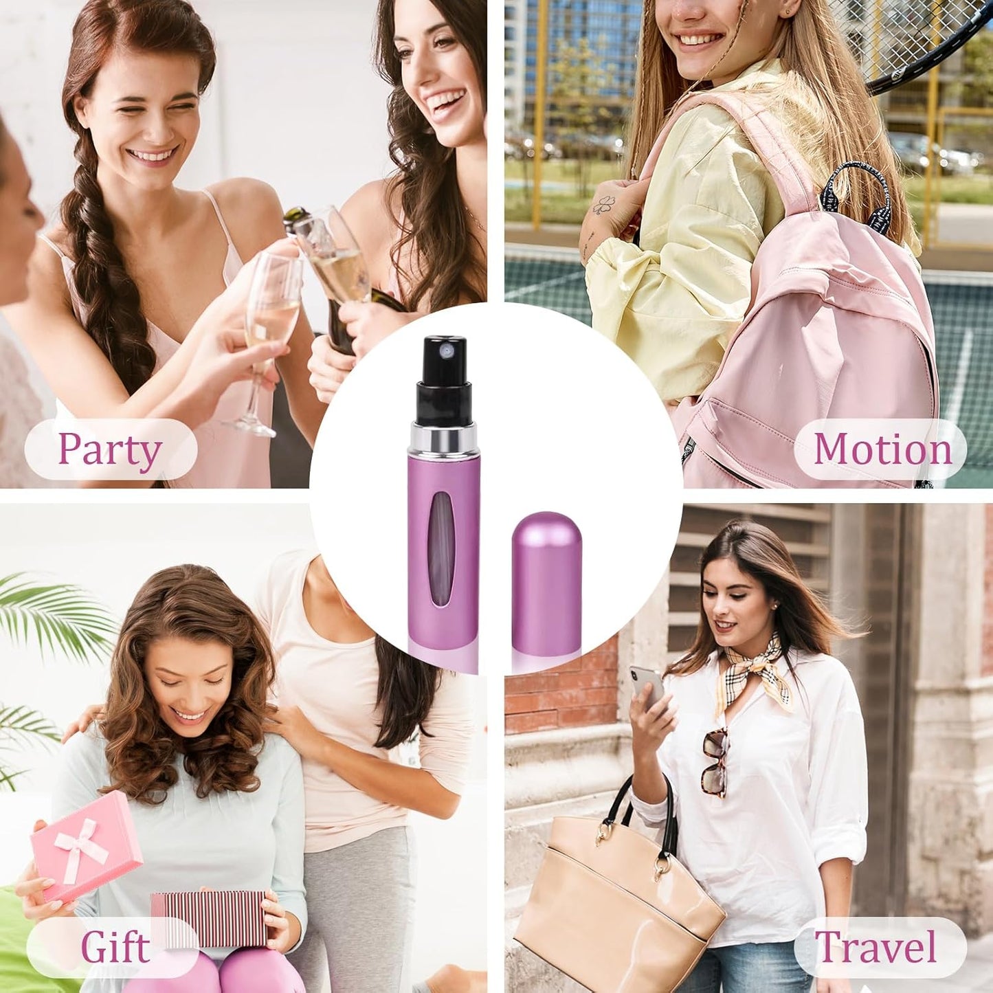 Travel Refillable Perfume Atomizer Bottles - 12 PCS Mini 5ml Portable Spray Containers | Multicolor Travel Accessories