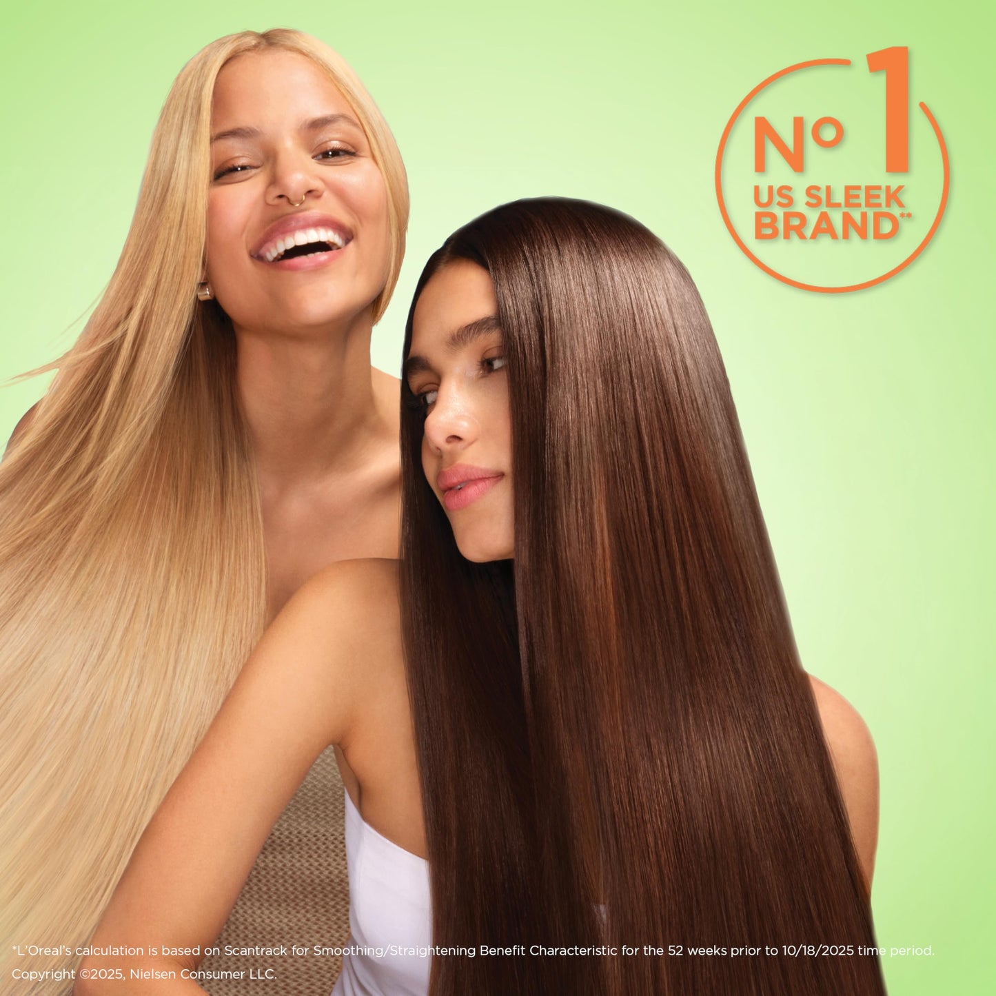Garnier Fructis Sleek & Shine Anti-Frizz Hair Serum for Frizzy, Dry Hair, Leave-In Argan Oil Infused Formula with Up to 72HRs of Frizz Control, Smooths Flyaways & Boosts Hair Shine, 5.1 Fl Oz (2 Pack)