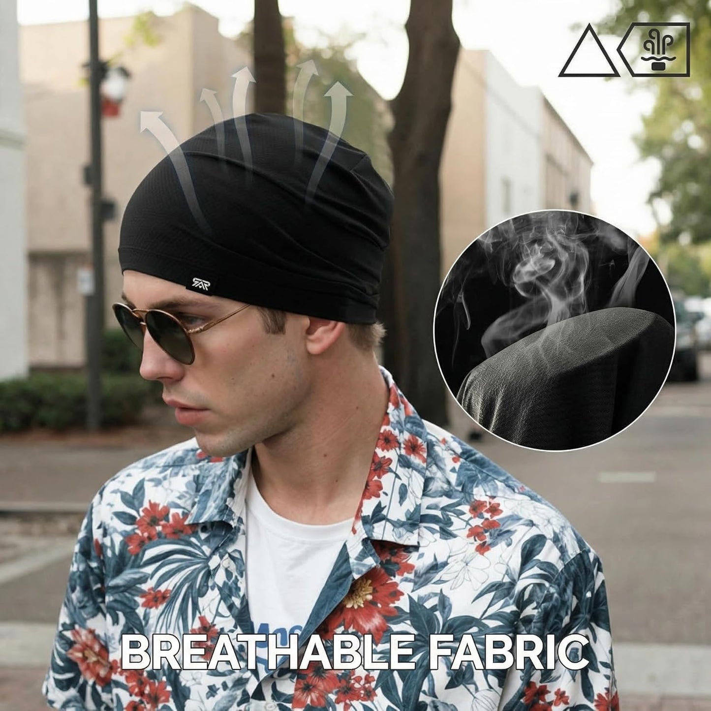 Cooling Skull Cap - 3Pcs Lightweight Breathable Beanie for Men & Women | Quick-Dry Running & Cycling Hat