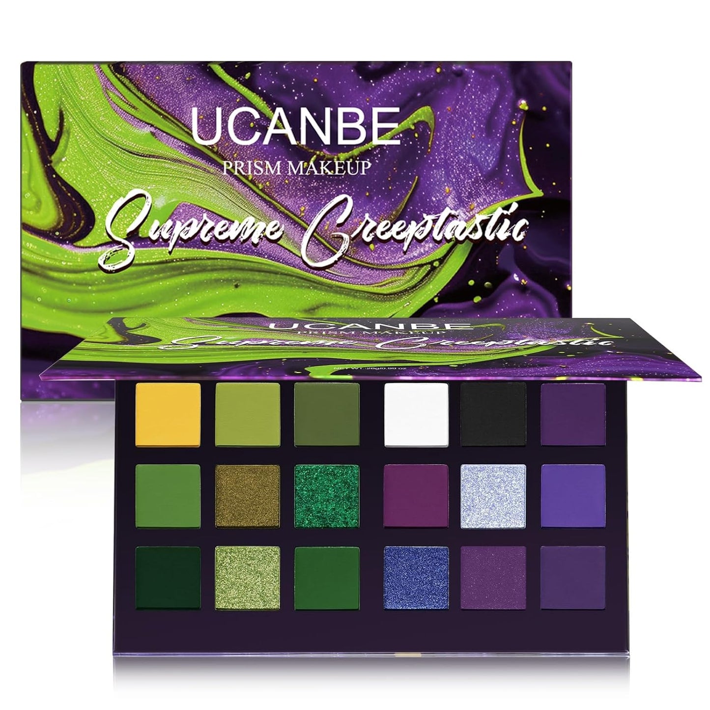 Goth Smokey Eyeshadow Palette - 18 Colors Matte & Shimmer | Dark Makeup for Halloween & Cosplay