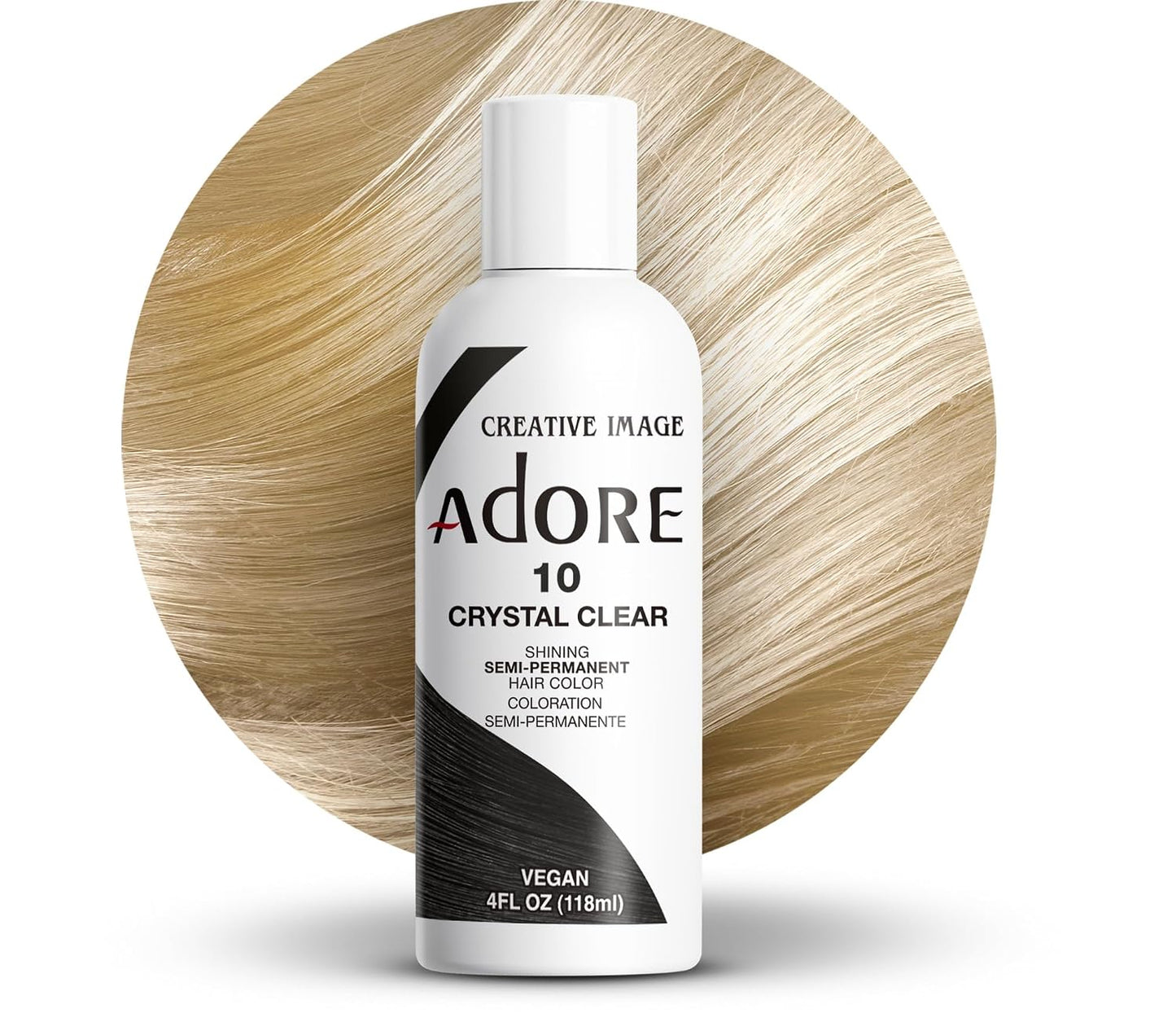 Adore Semi Permanent Hair Color - Mystic Grey | Vegan, Ammonia-Free Hair Dye | 4 Fl Oz