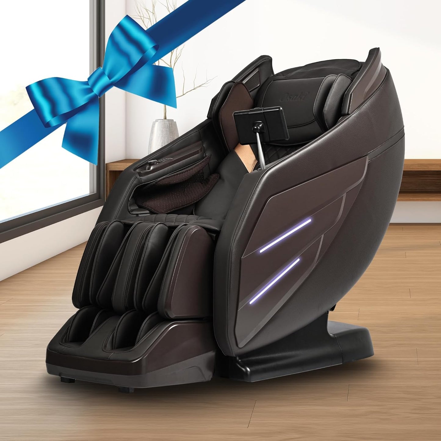 Osaki OS-3D Champ II Massage Chair - 3D SL-Track, Zero Gravity, Lumbar Heating | Brown