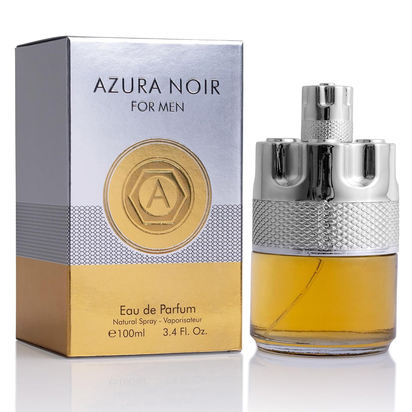 Azura Noir Eau De Parfum for Men - Woody Spicy Fragrance - Long-Lasting 100ml Cologne | Top Notes of Lemon, Ginger & Mint