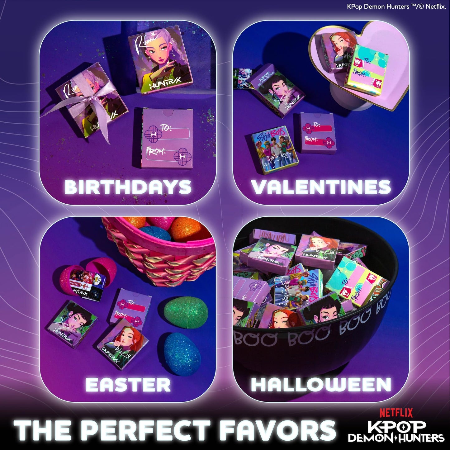 Kpop Demon Hunters™ Sticker Party Packs - 16 Boxes with 5 Stickers Each, Great Kpop Demon Hunters Party Favors, Valentine's Day, Kids Birthday Gifts, Official K Pop Merch