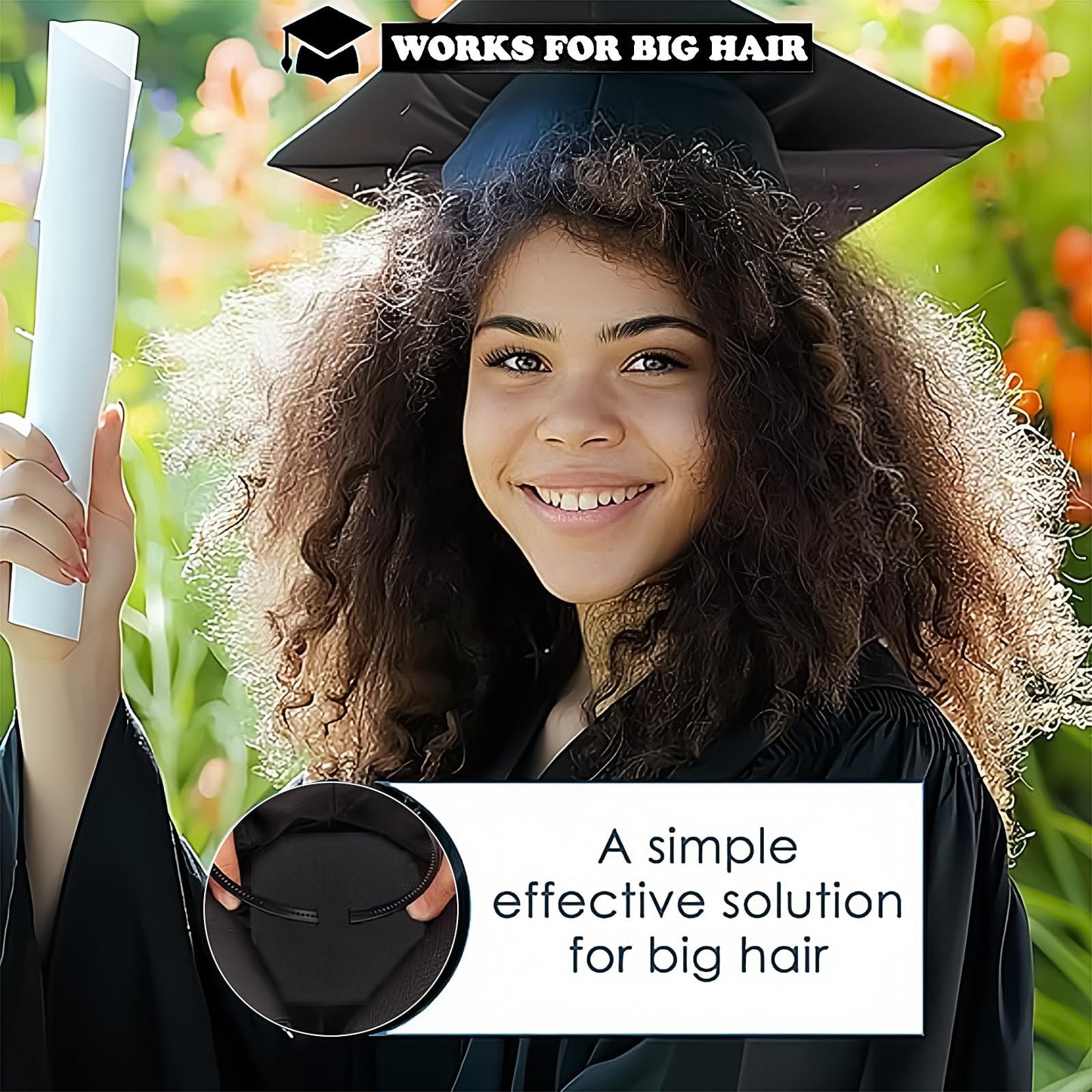 SARATA Graduation Cap Headband, Grad Cap Band with Adhesive Felt, Hair Band Hat Accessories for Graduates