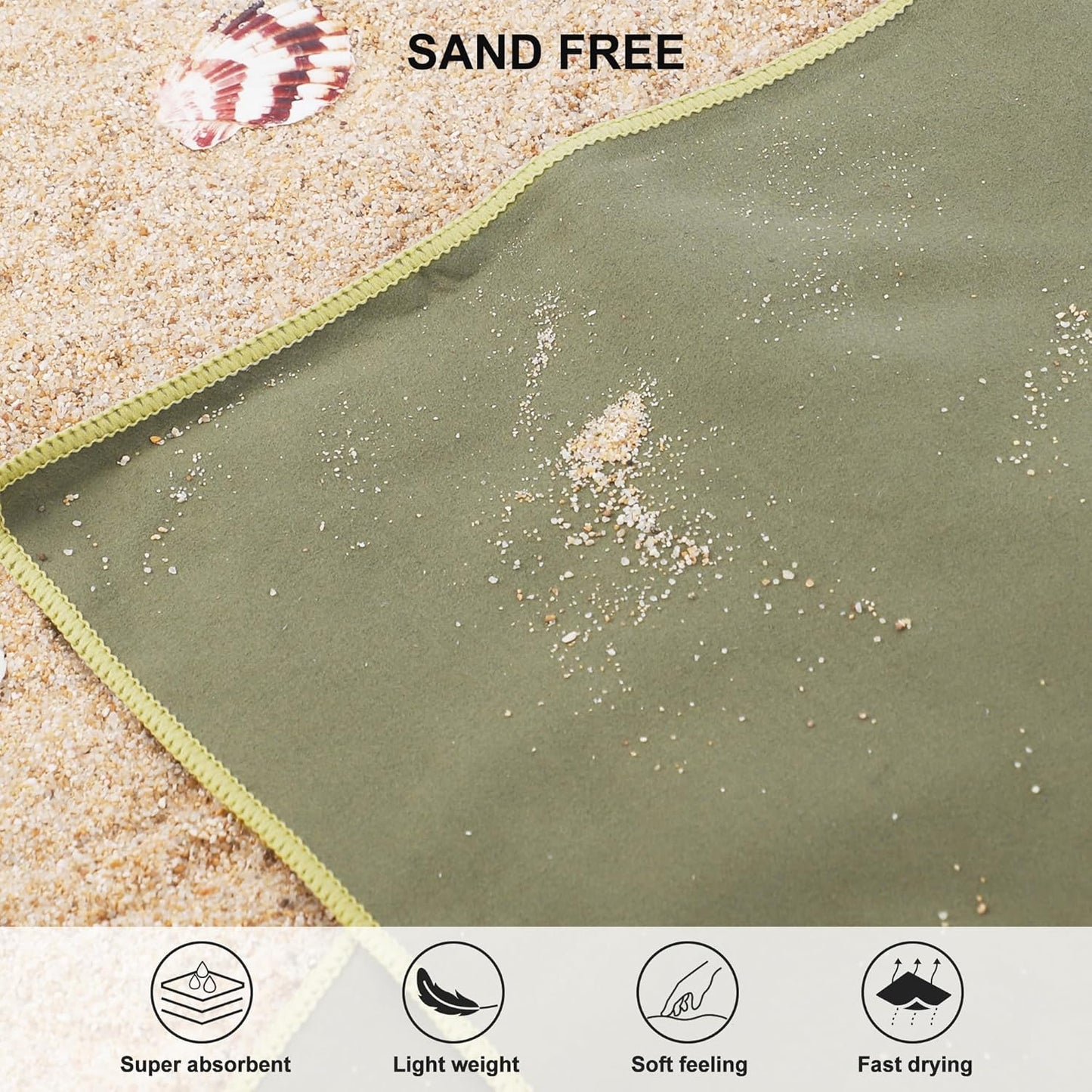 Microfiber Travel Towel - Quick Dry, Super Absorbent, Ultra Compact | Ideal for Gym, Camping, Beach, and Shower