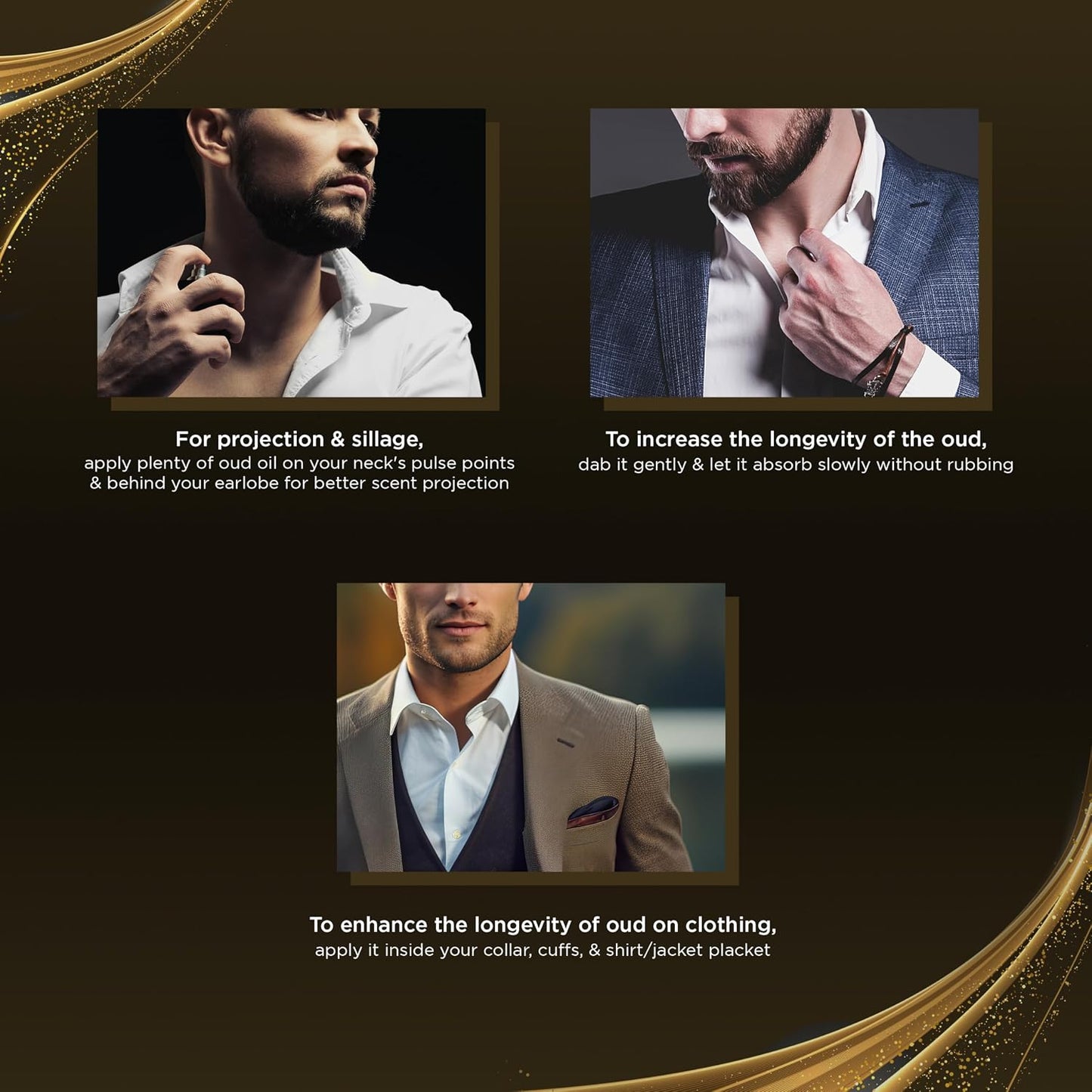 Modern Oud Perfume for Men - Long Lasting Arabian Eau De Parfum with Oud, Sandalwood & Amber | 100mL (3.34 Fl oz)