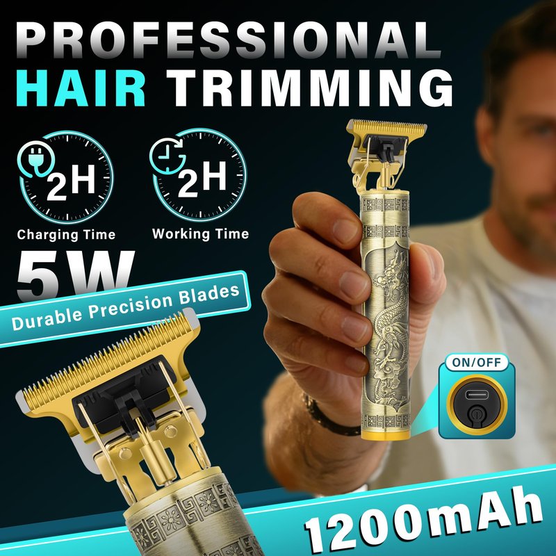LQT® Professional Hair Clippers for Men, Hair Trimmer Cordless Barber Clippers and Trimmers Set, Hair Cutting Kit for Men Grooming Father Day Gifts