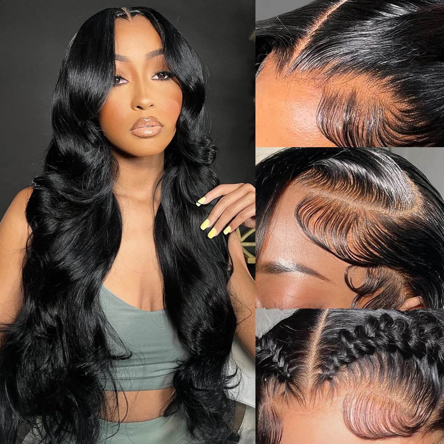 Burgundy Human Hair Wig - Water Wave Lace Front, 26-Inch 99J Deep Wave for Women | HD Transparent 13x4