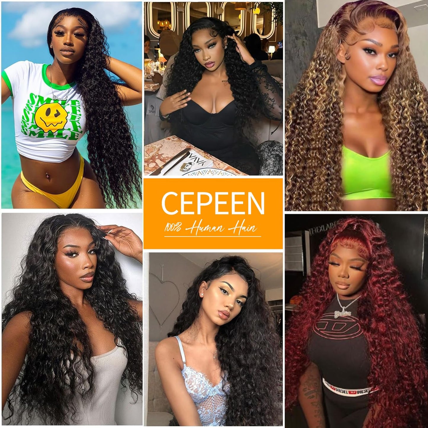 12A Human Hair Bundles 14 16 18 Inch Curly Bundles Human Hair Deep Wave Bundles Deals Wet and Wavy Quick Weave Real Hair Extensions For Women Natural Black
