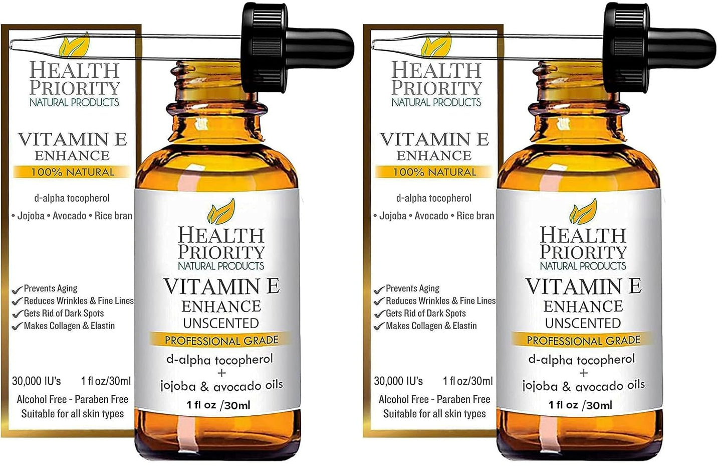 Vitamin E Oil - Organic, Handmade, Non-GMO - Nourishes Skin & Hair | 15,000 IU, 0.5 Fl Oz