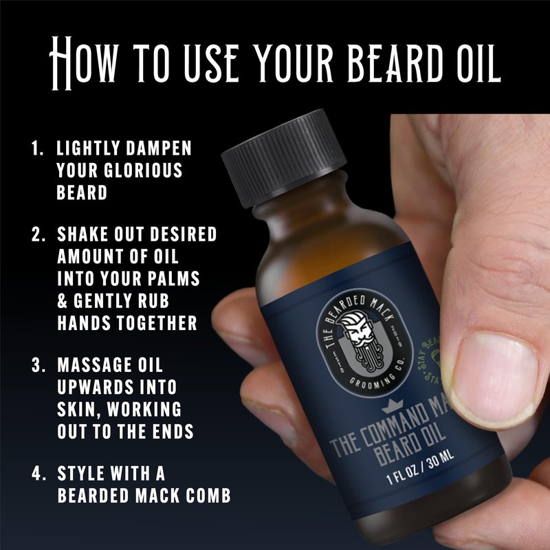 The Bearded Mack – Command & Conquer Beard Oil | Key Lime, Rosemary & Cedarwood Cologne Scent | Softens, Hydrates & Controls Beard | Non-Greasy Daily Beard Conditioner for Men | 1oz