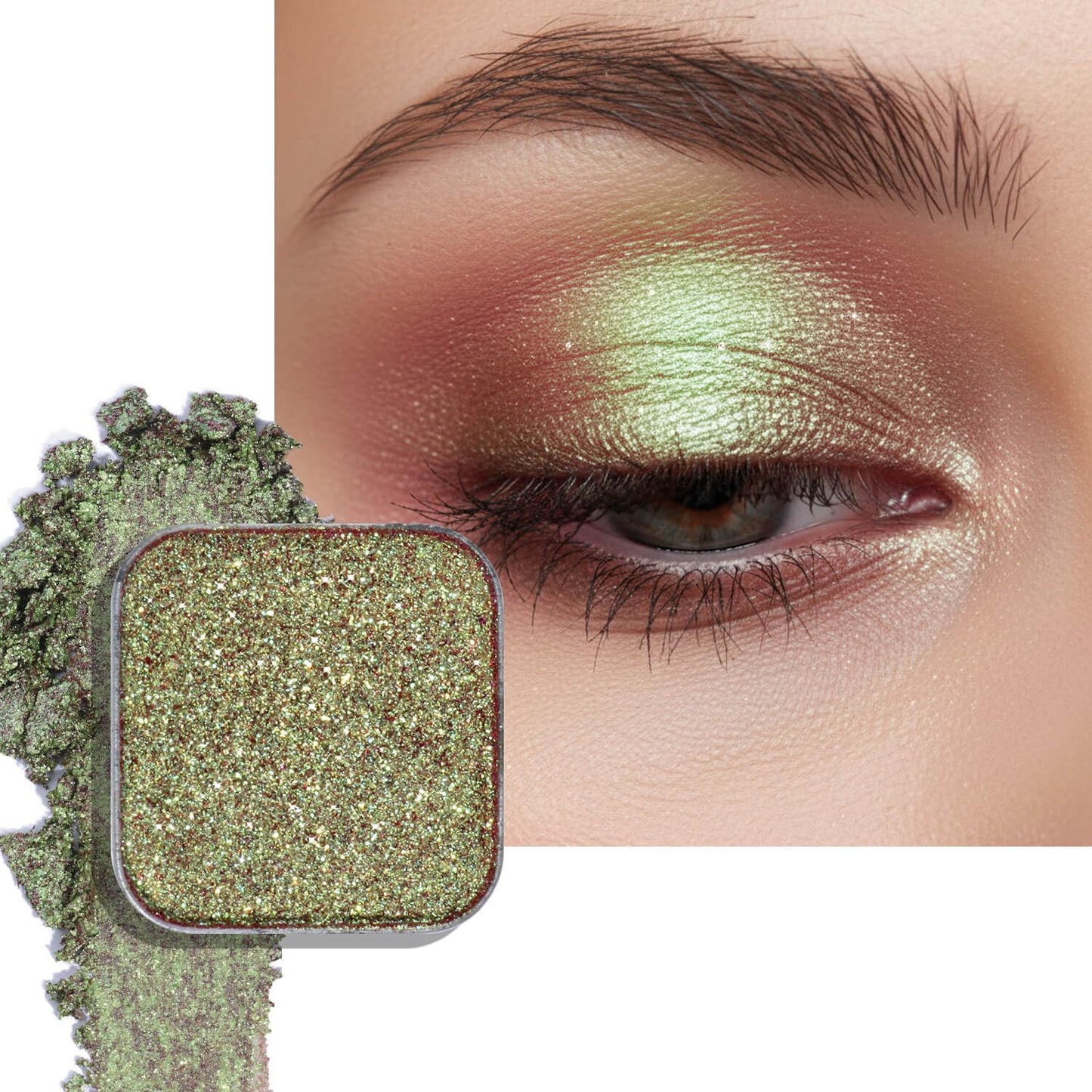 Chameleon Chrome Eyeshadow - Duochrome Lavender & Blue Reflects | Iridescent Metallic Shimmer, Bouncy Texture