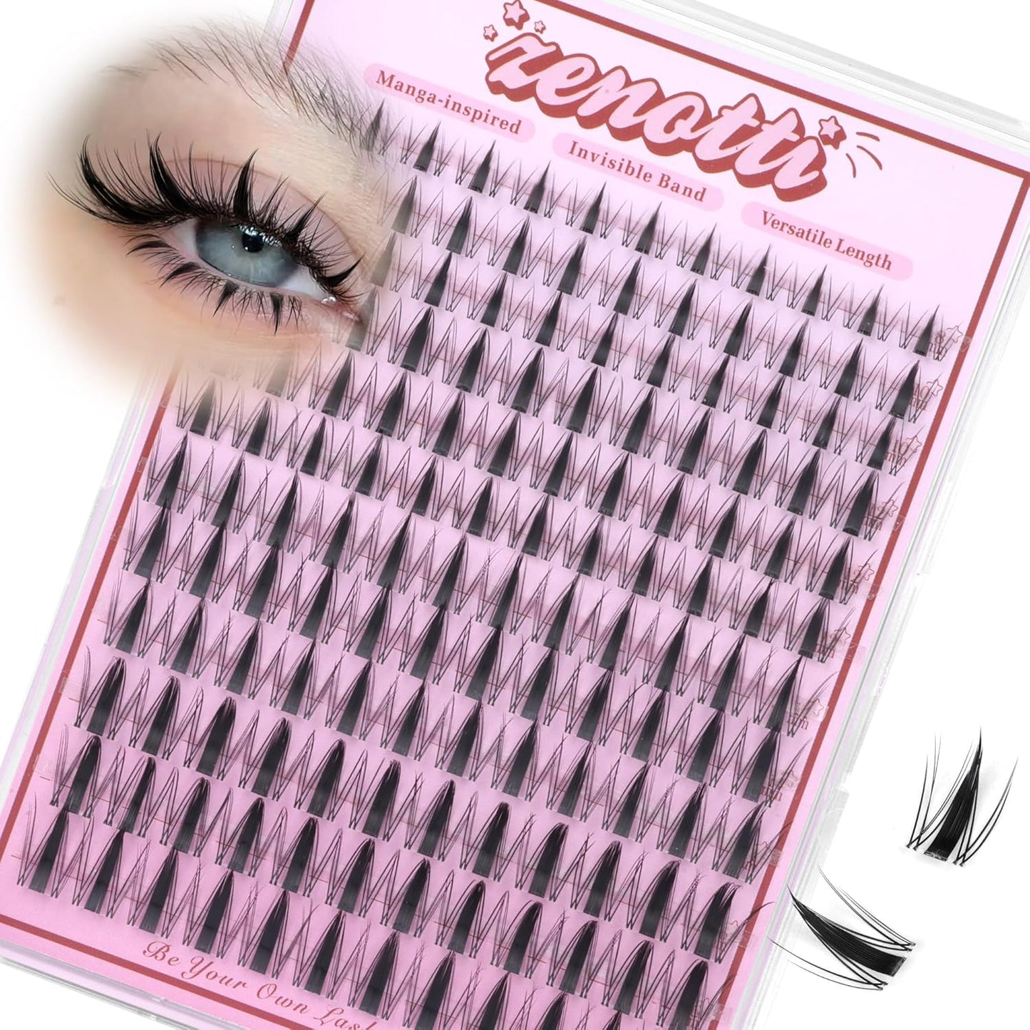 Wispy Spider Lash Clusters - Natural D Curly Eyelash Extensions | DIY Individual Lashes 8-16mm