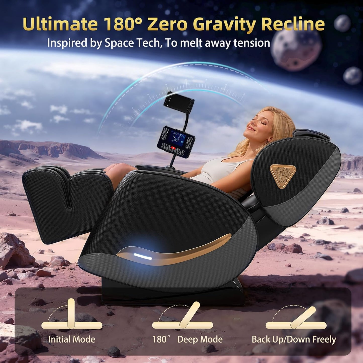 Full Body Massage Chair - Zero Gravity Recliner with 10-Point Roller, Heating & Airbags | Shiatsu Foot Roller for Ultimate Relaxation