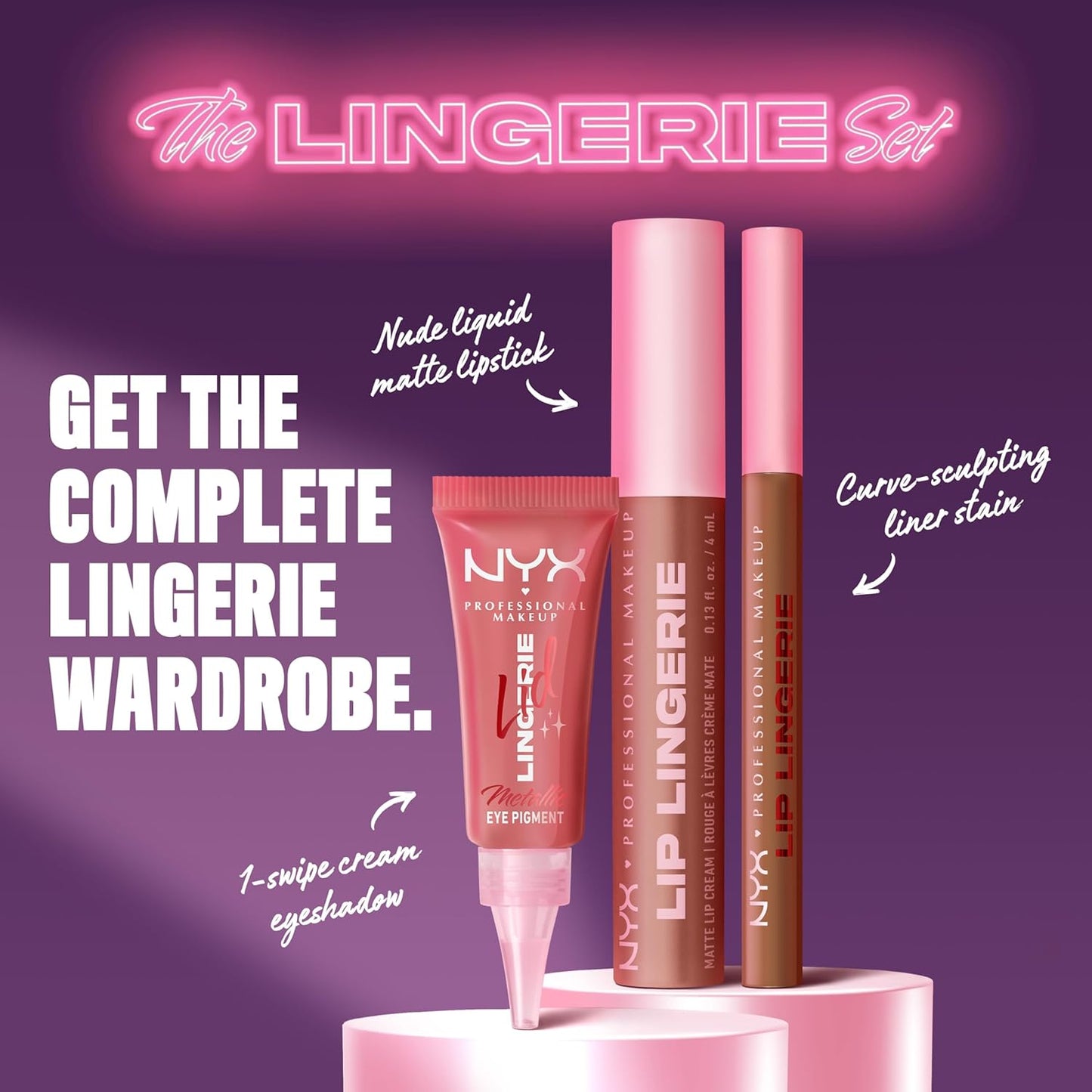 NYX Lingerie Cream Eye Pigment - Long-Lasting Eyeshadow, Beige Appeal | 0.2 fl oz