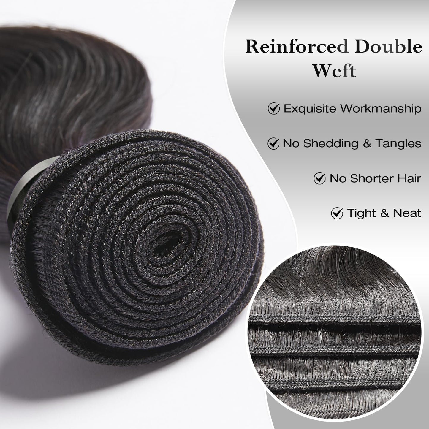 ASHINE Human Hair Bundles Body Wave, Unprocessed Cambodian Raw Hair Bundles for Women Natural Black 14 16 18 Inch, Keep Soft and Silky After Multiple Washes