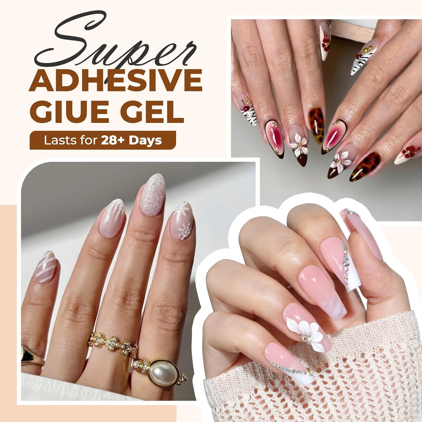 Super Strong Nail Glue - 10ml Quick Drying Gel for Press-On Nails | Long-Lasting & No Lamp Needed