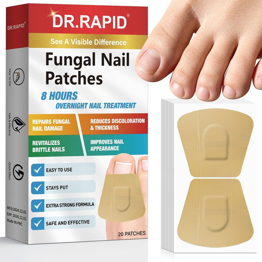 DR.RAPID Fungal Nail Patches, Toenail Fungus Treatment Extra Strength - 20 Fungal Nail Patches for Toe Nail Fungus Treatments, 8-Hour Nighttime Nail Fungus Patches for Nail Fungus Treatment