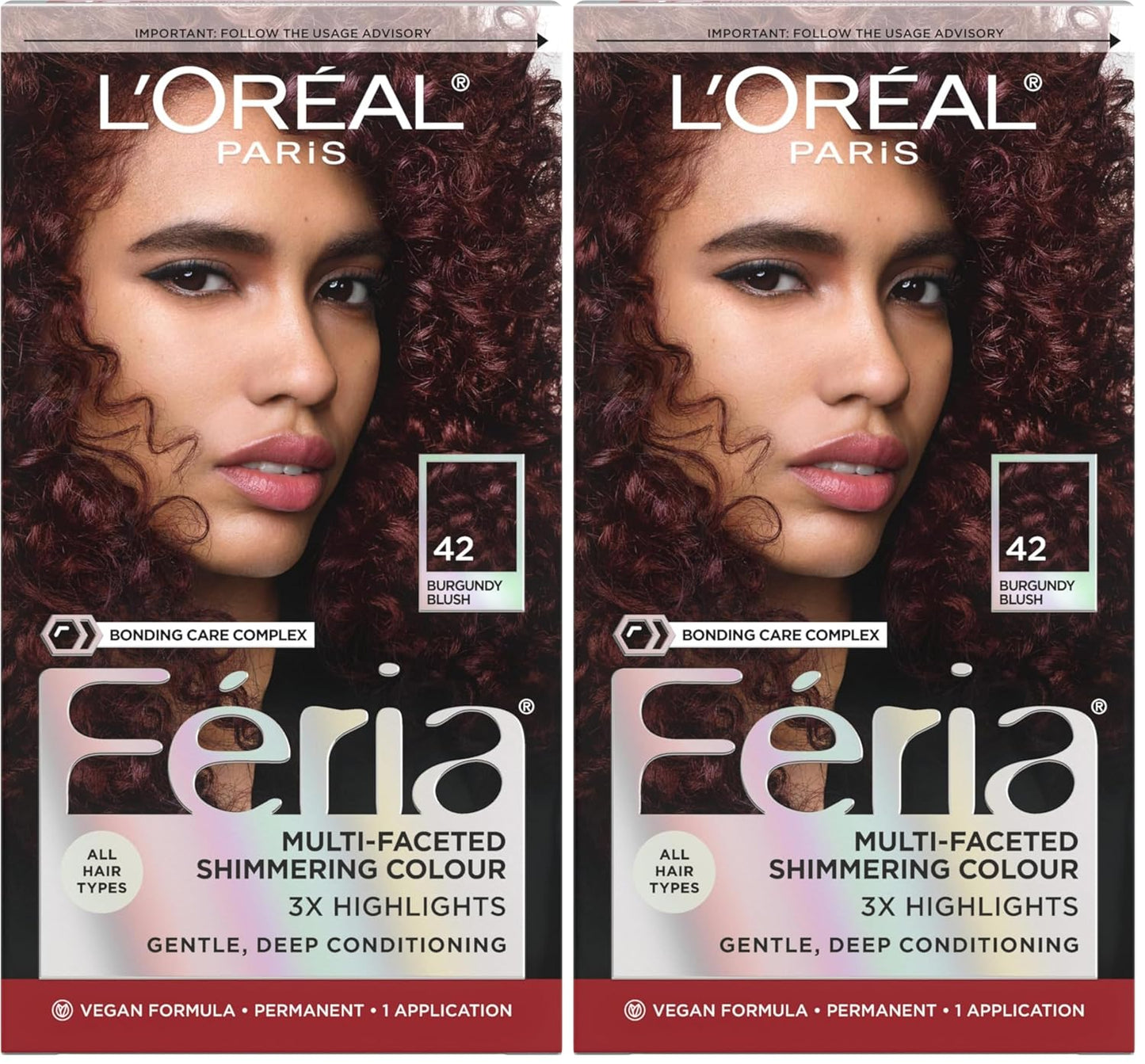 L’Oreal Paris Feria Hair Color - High Intensity Jet Black Dye for 3X Highlights | 1 Kit