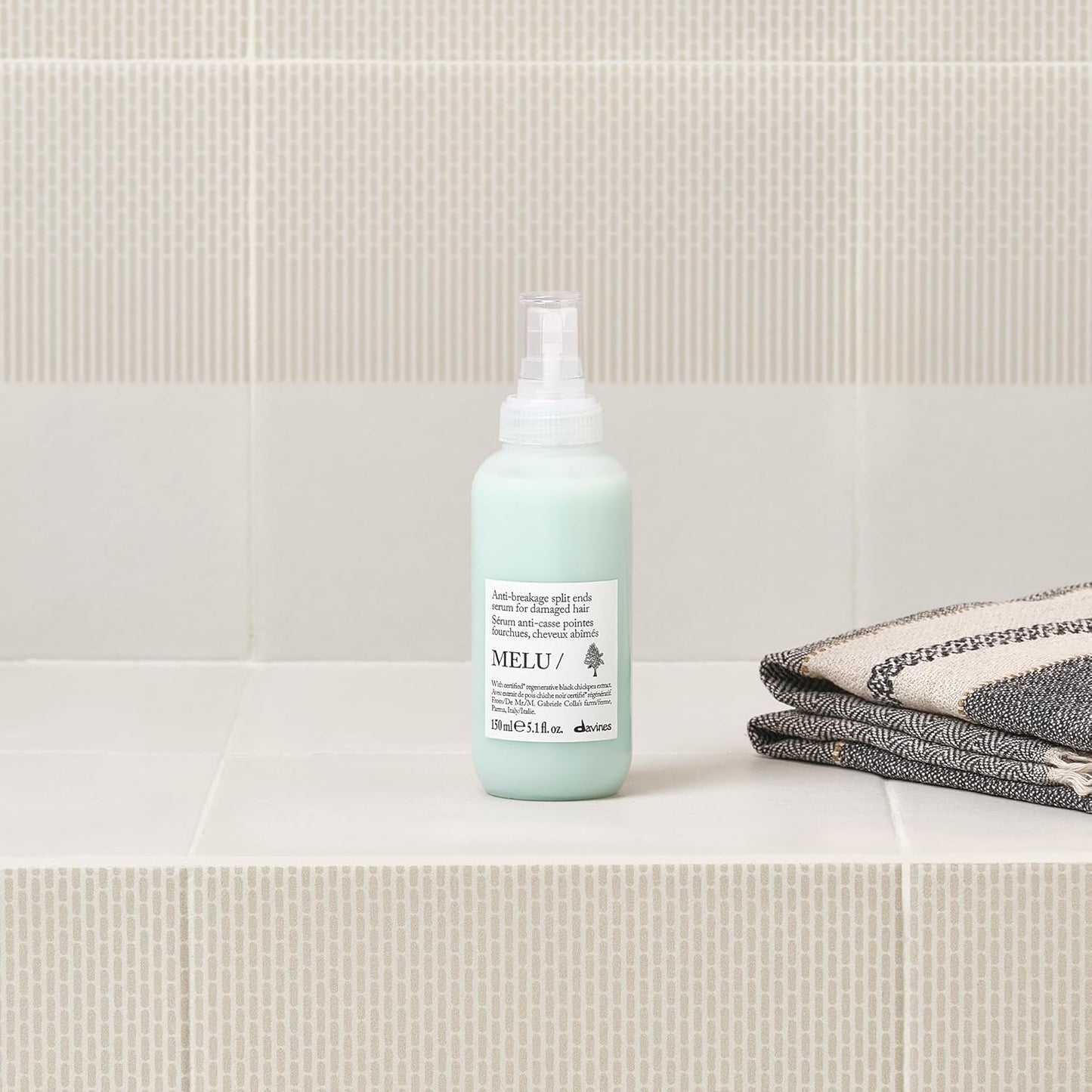 Davines MELU Serum for Long, Damaged Hair - Protects from Breakage & Split Ends | 5.1 Fl Oz