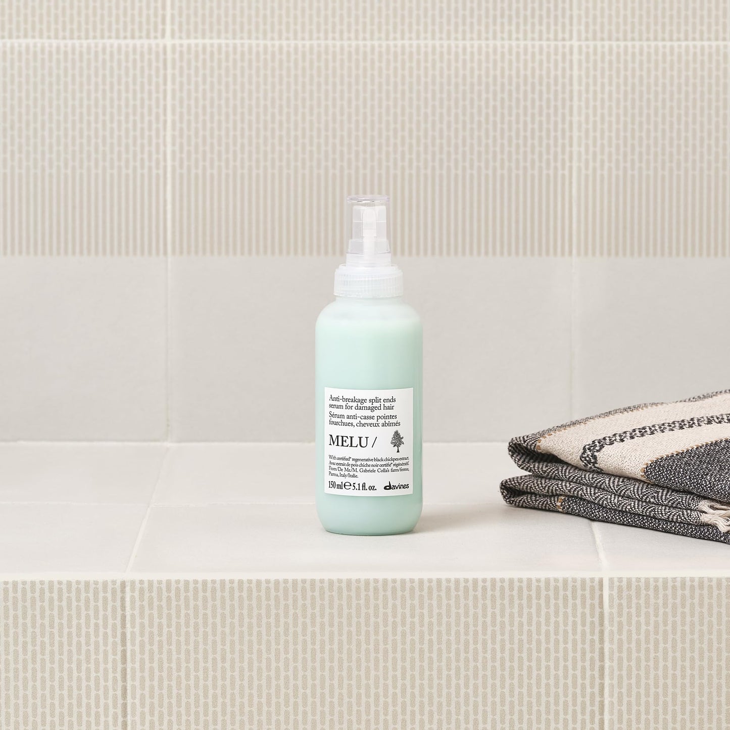 Davines MELU/Serum for Long or Damaged Hair, Formula Protects Hair from Breakage & Improves the Appearance of Split Ends, 5.1 Fl oz.
