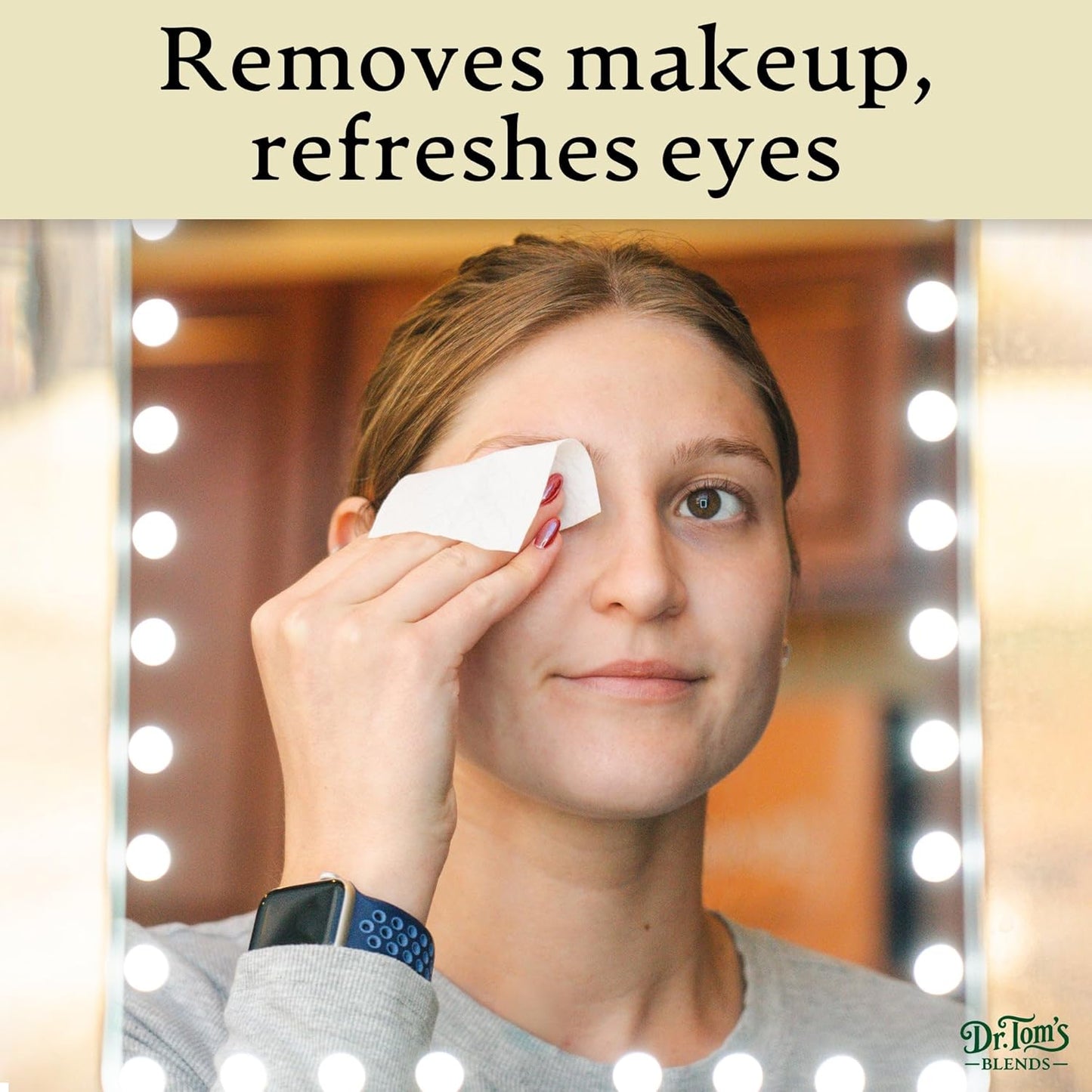 Dr. Tom's Tea Tree Oil Eyelid & Lash Wipes - 30 Individually Wrapped Makeup Remover Wipes for Dry, Itchy Eyes