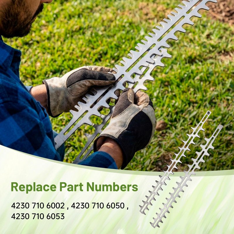20" Hedge Trimmer Blade 4230-710-6053, Compatible with S tihl HL30 HL45 HL73 HL75 HL100 HL95 HEL600 HEL700 HL-KM, Replace 4230-710-6002 4230-710-6050, Pair of 2