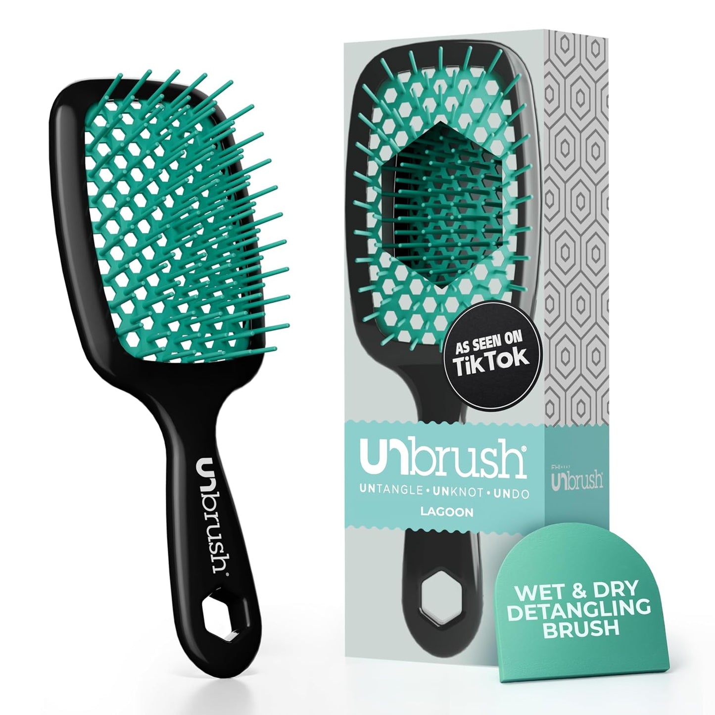 FHI Heat Detangling Brush - Pain-Free Brushing for Wet & Dry Hair | Durable DuoFlex Bristles, Lightweight, Cherry Blossom