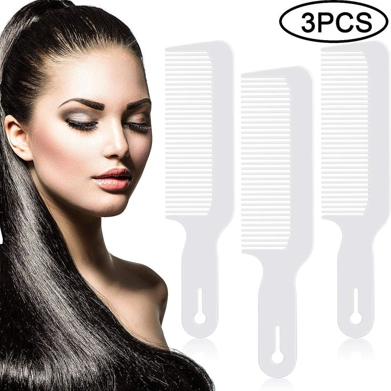 Boao 3 Pieces Barber Combs Flat Top Clipper Combs Hair Cutting for Flat Top and Clipper Cuts(White)