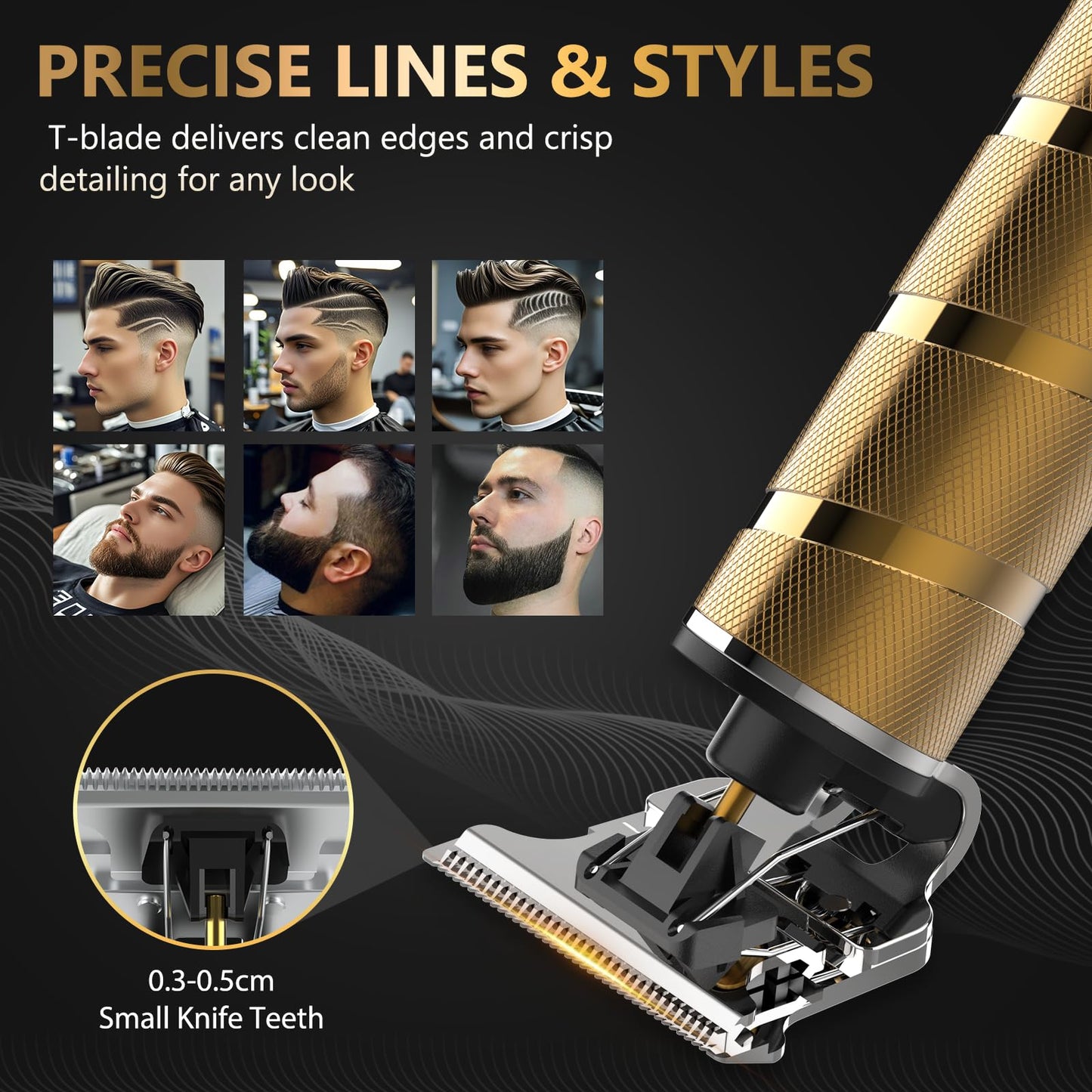 Ufree Beard Trimmer & Hair Trimmer for Men Professional, Electric Razor Shavers for Men, T Blade Precision Edgers Liners, Barber Clippers for Hair Cutting Mustache Facial, Mens Gifts